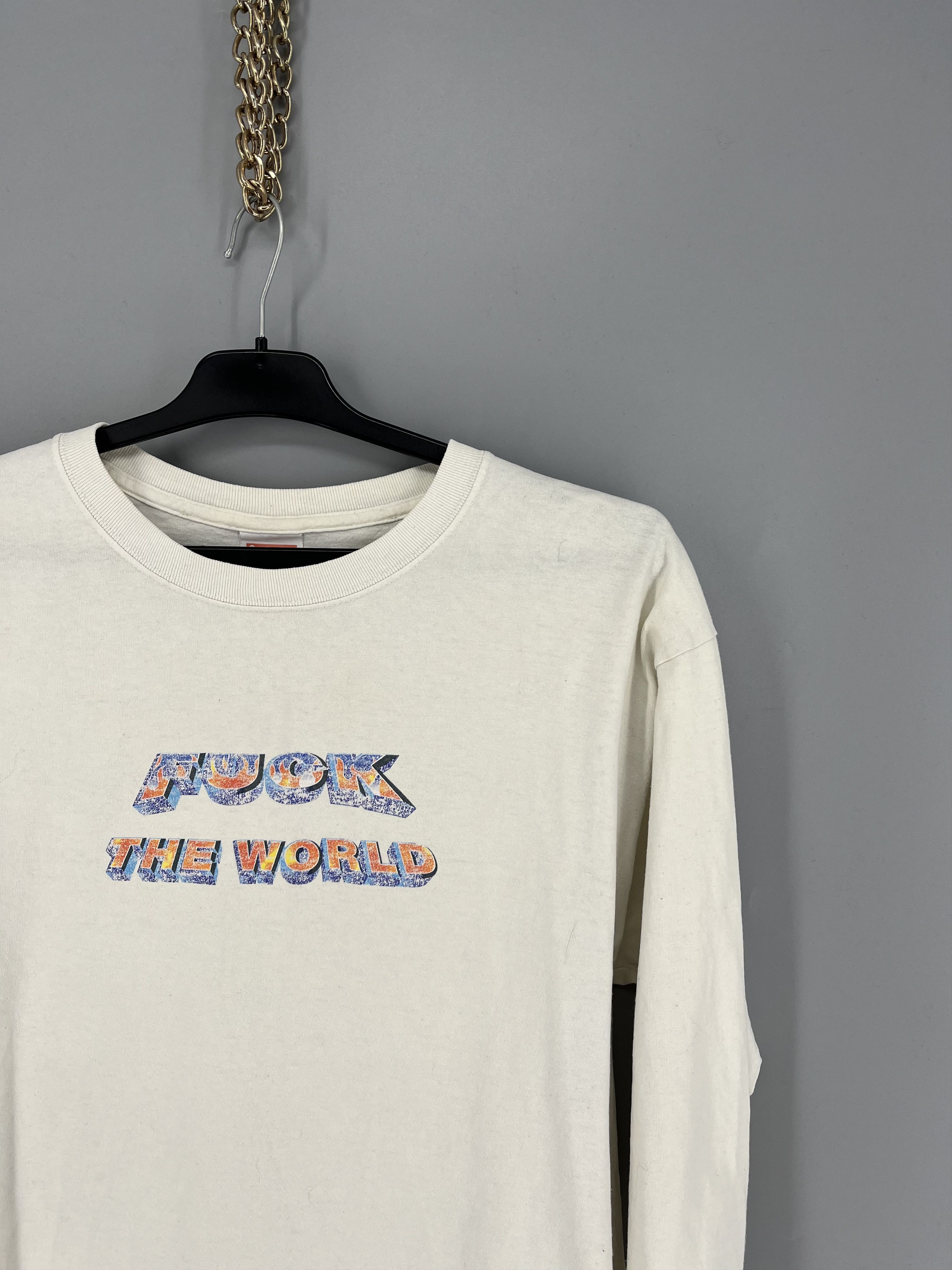 Supreme Vintage Y2K Supreme “Fuck The World” LS Tee Size US L / EU 52-54 / 3 - 5 Thumbnail