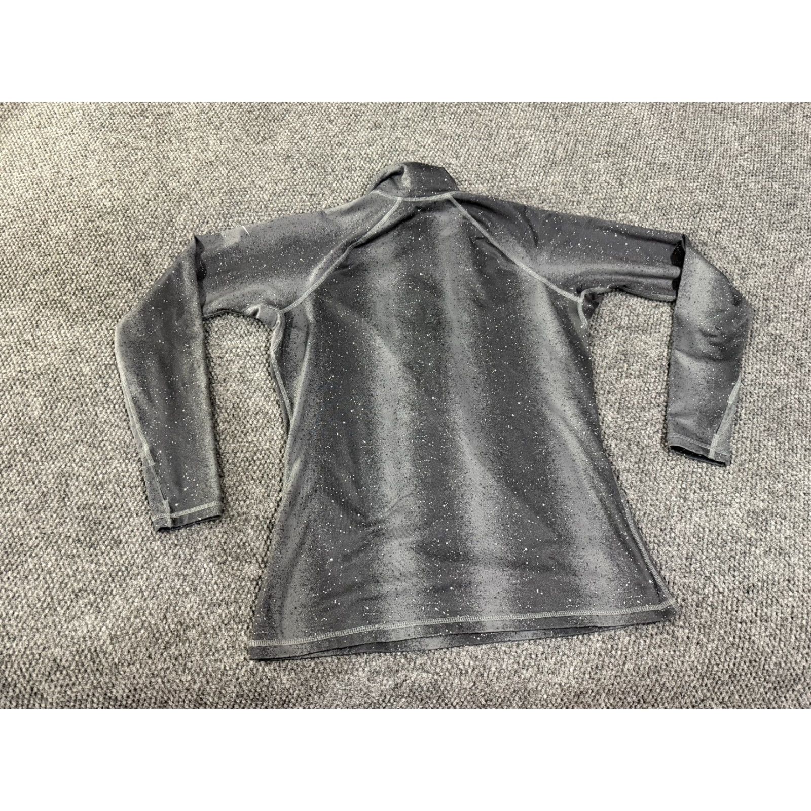 Nike Nike Pro Sweatshirt Women's XL Gray Speckled Dri-Fit Pullover Mock Neck Zip Pockets Stretch Activewear Athletic Size XL / US 12-14 / IT 48-50 - 7 Thumbnail