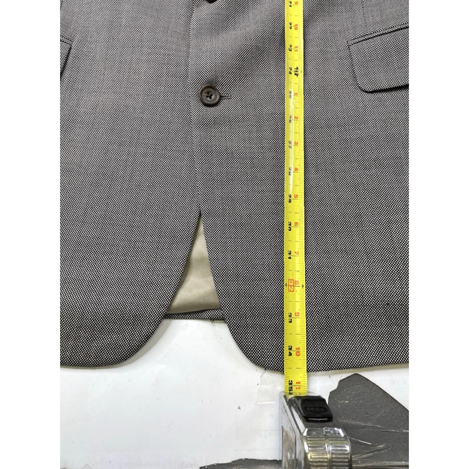Paul Stuart Paul Stuart Sport Coat Jacket Wool Brown Gray Dot 45 XL Men Regular Two-Button Long Sleeve Blazer Coat Size 48R - 6 Thumbnail