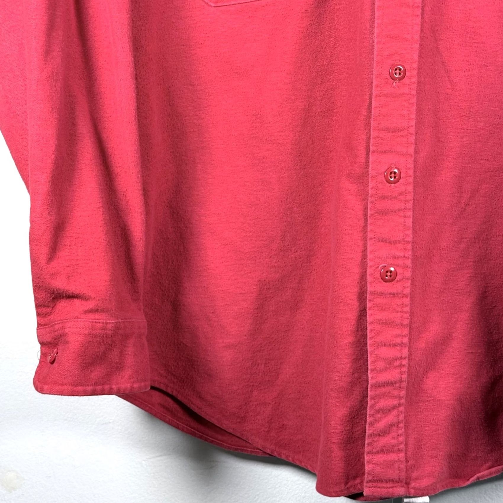 Vintage VINTAGE Woolrich Shirt Men Red Cotton USA Made XL Long Sleeve Button-Up Shirt Size US XL / EU 56 / 4 - 7 Thumbnail