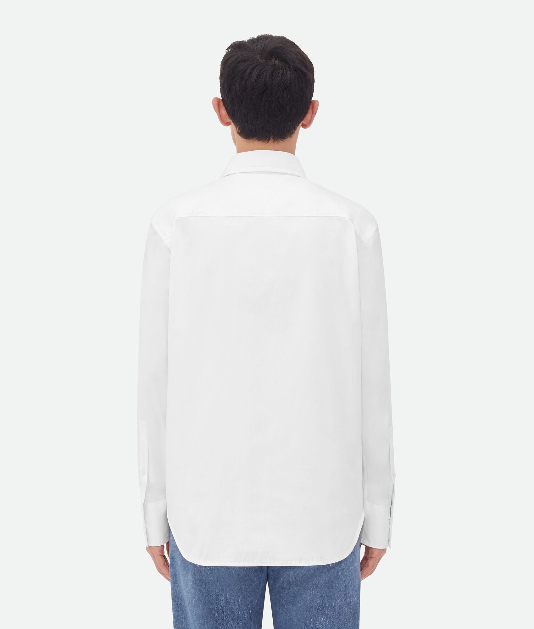 o1w1db10525 Cotton Shirt With Top Stitching in White