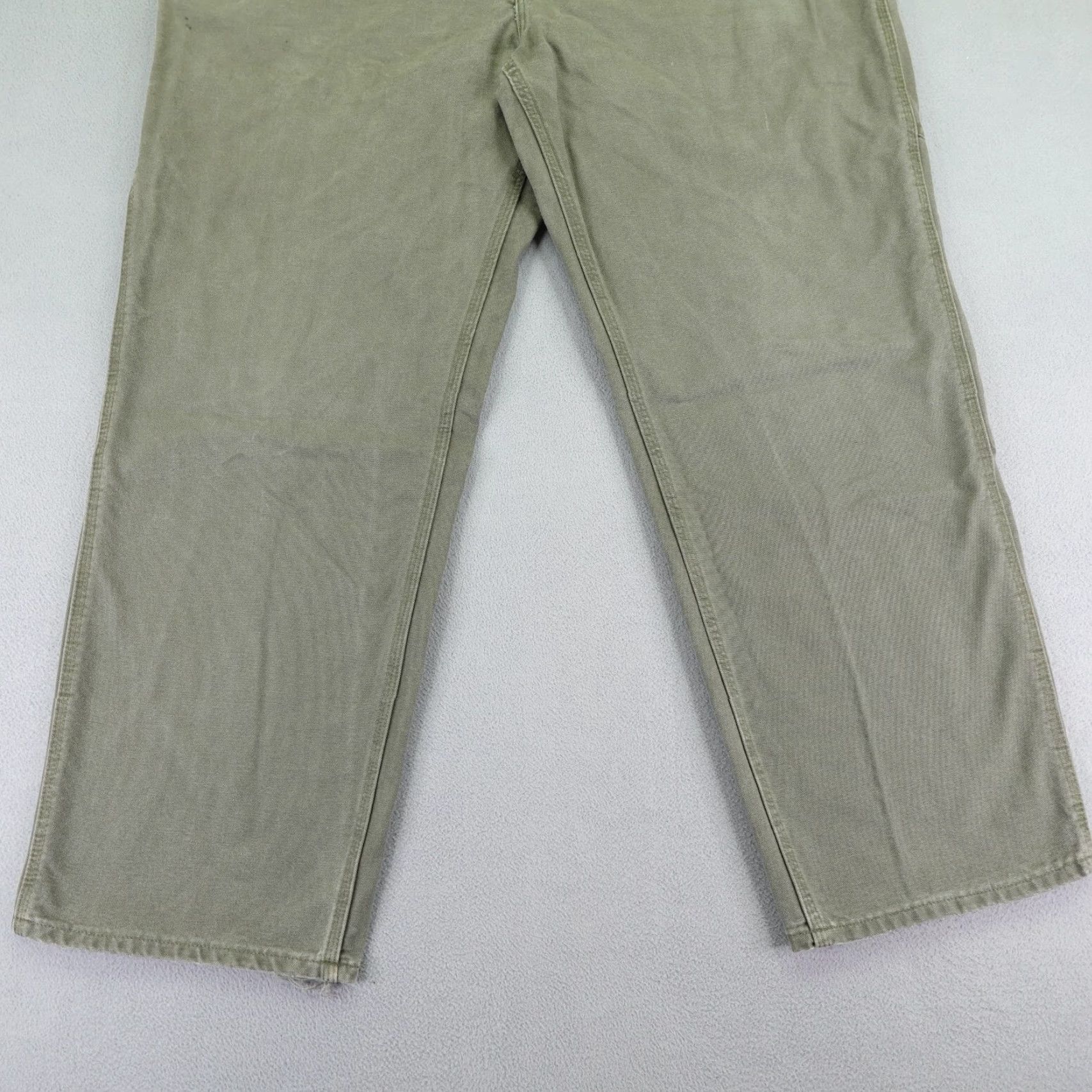Carhartt VINTAGE Carhartt Pants Men 42x32 Canvas Workwear Casual Straight Fit Green Size US 41 - 3 Thumbnail