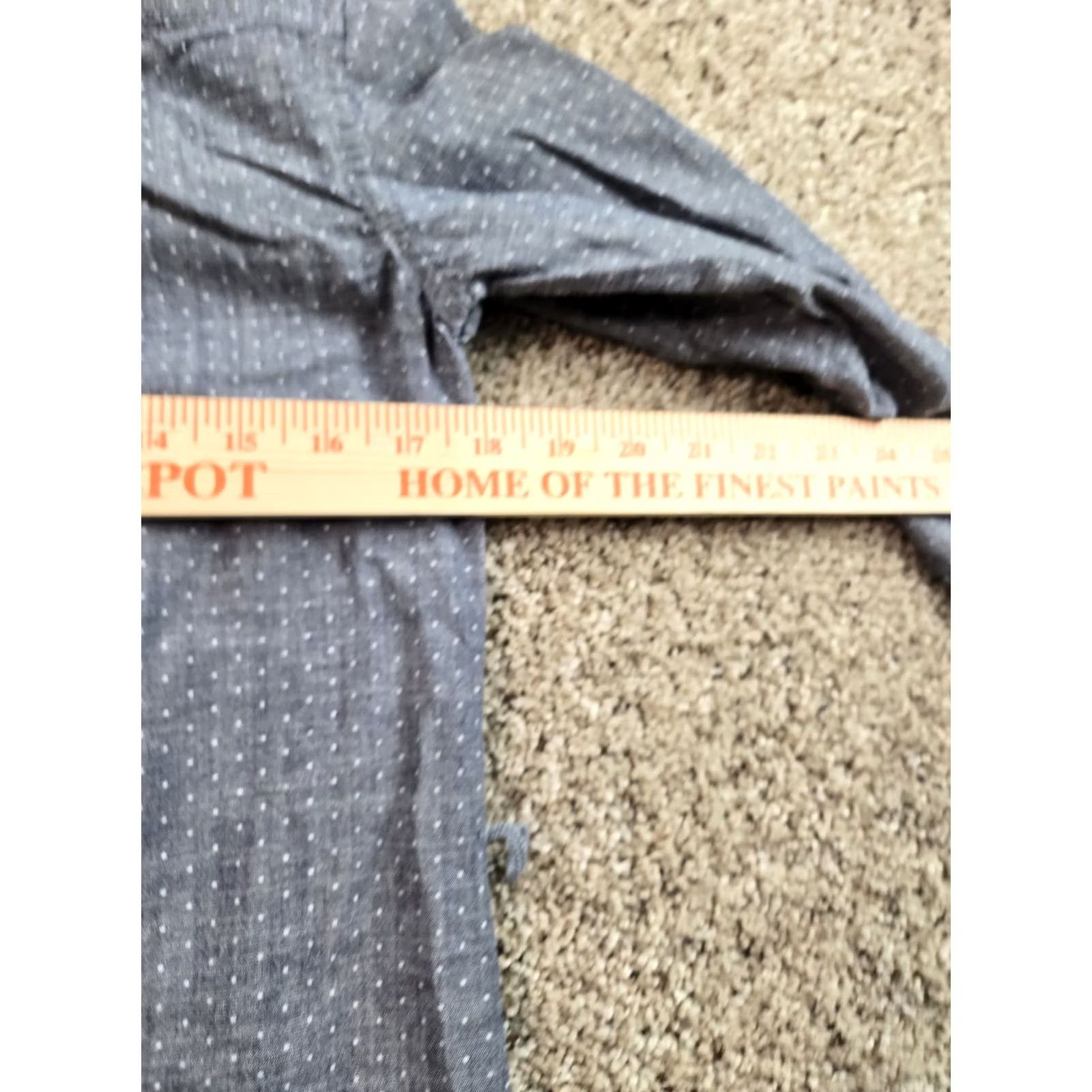 Banana Republic Banana Republic Shirt Dress Women 2P Petite Blue Polka Button Up 100% Cotton Knee Length Long Sleeve Size XS / US 0-2 / IT 36-38 - 7 Thumbnail