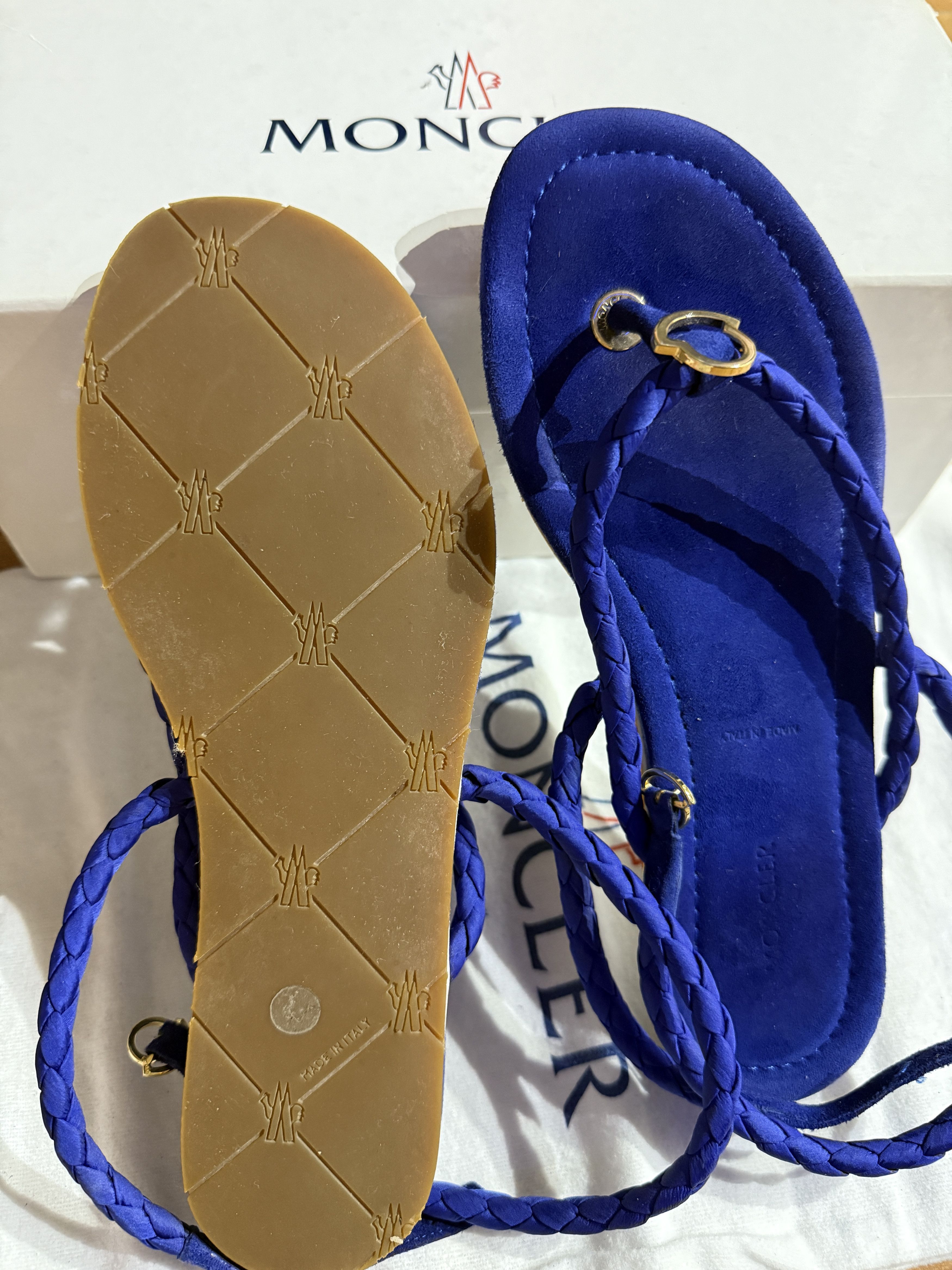 Moncler Blu sandals Moncler Size US 6 / IT 36 - 2 Thumbnail