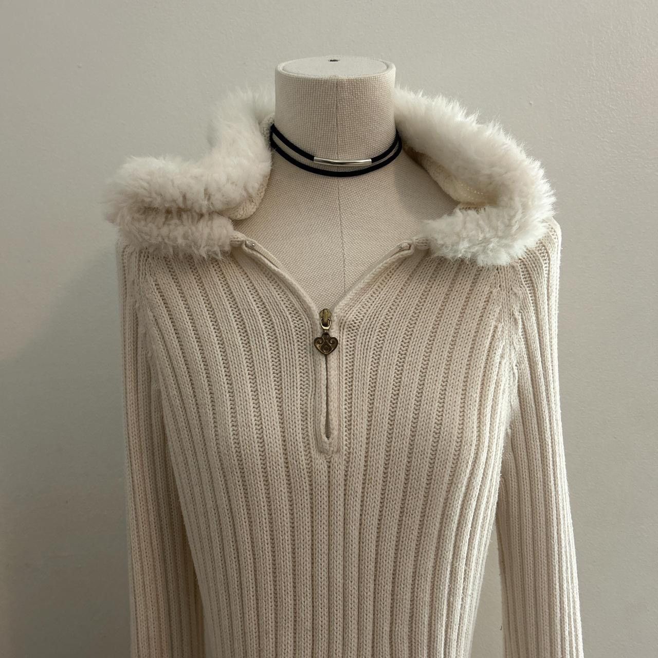 Vintage crochet vintage knit winter faux fur zip up jacket Size XL / US 12-14 / IT 48-50 - 1 Thumbnail