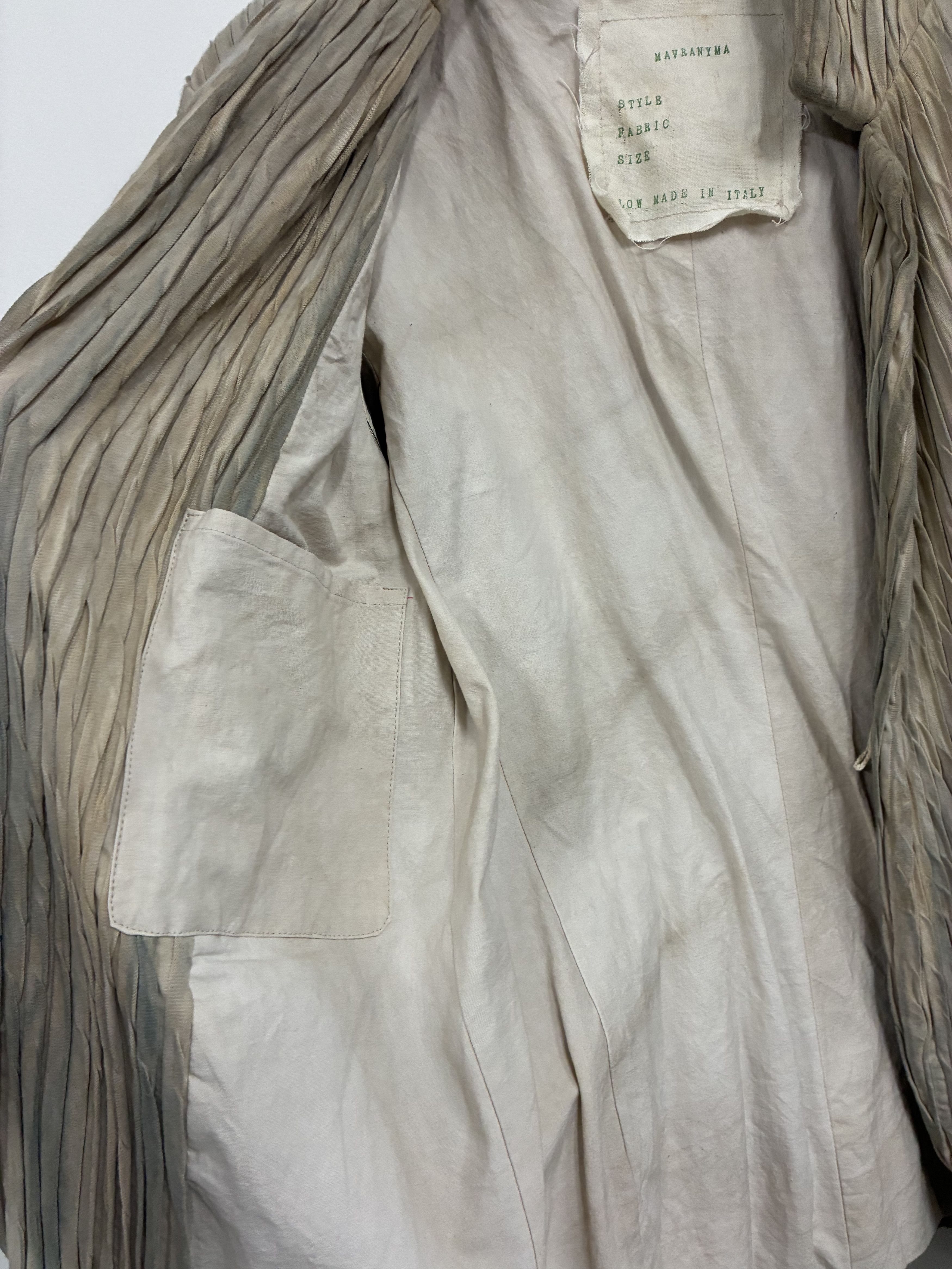 Mavranyma MAVRANYMA - ex. 1/1 - Sand - Pleated hand dyed jacket Size US S / EU 44-46 / 1 - 9 Thumbnail