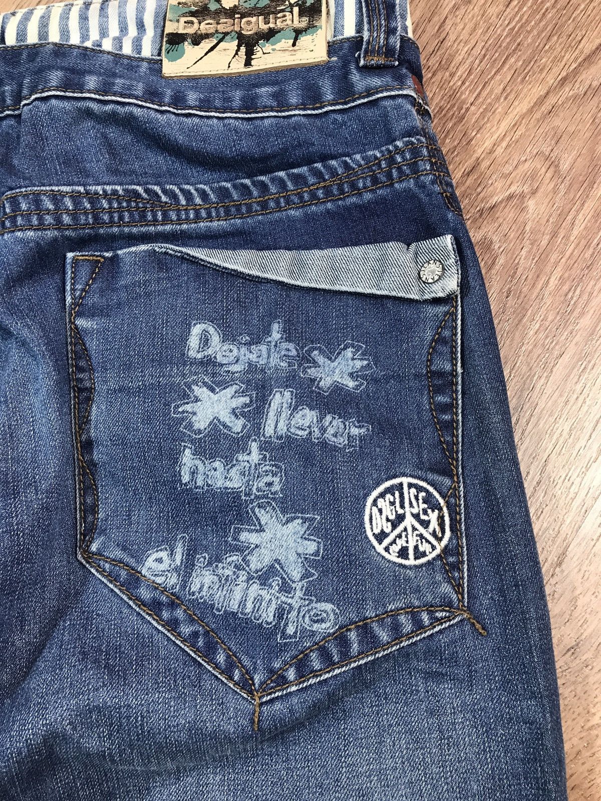 Desigual × Hysteric Glamour × Japanese Brand Desigual Funky Double Waist Looklike Hystericglamour Jeans Size US 32 / EU 48 - 10 Thumbnail