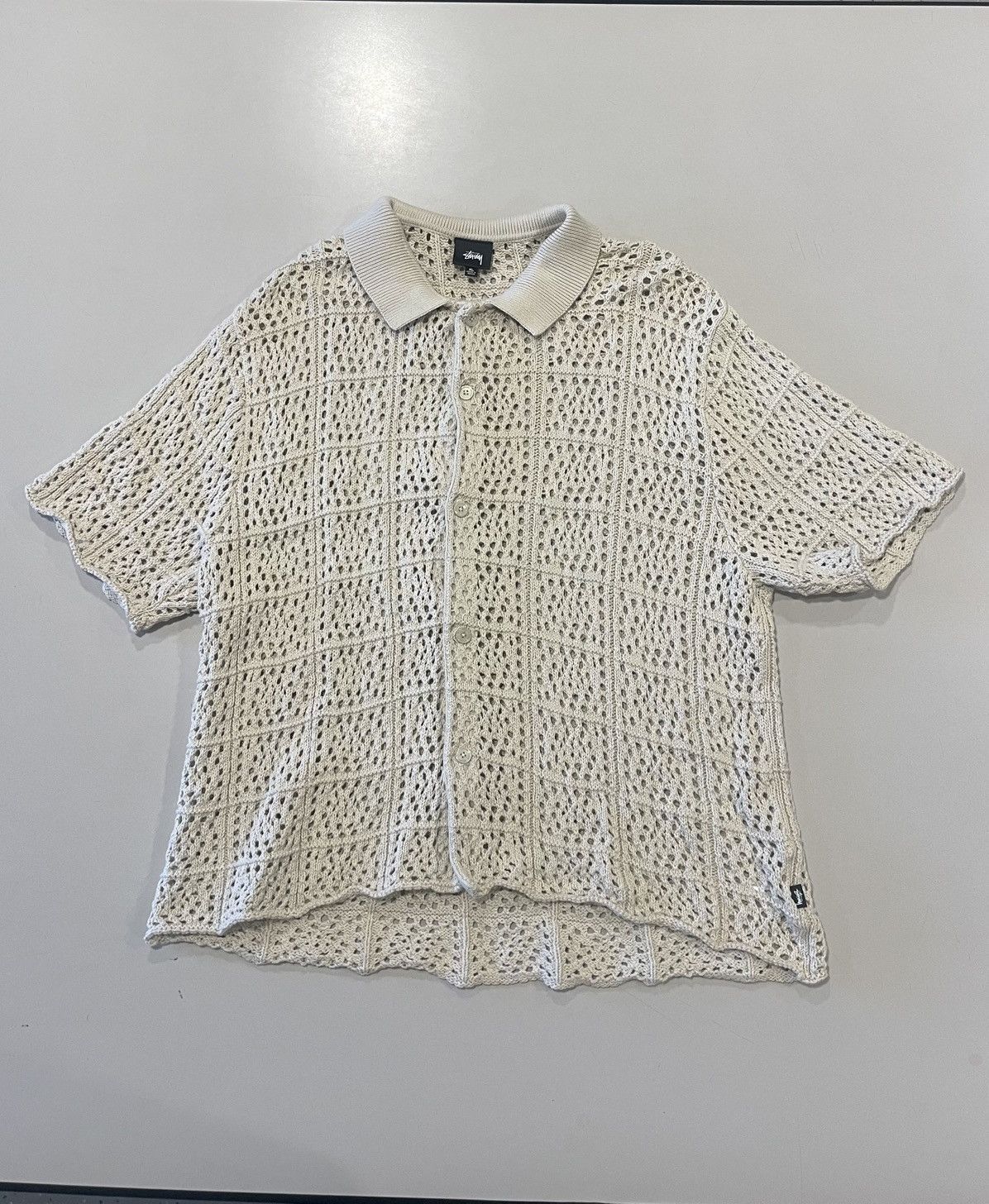 stussy crochet shirt トップス Stussy crochet knit shirts Stussy
