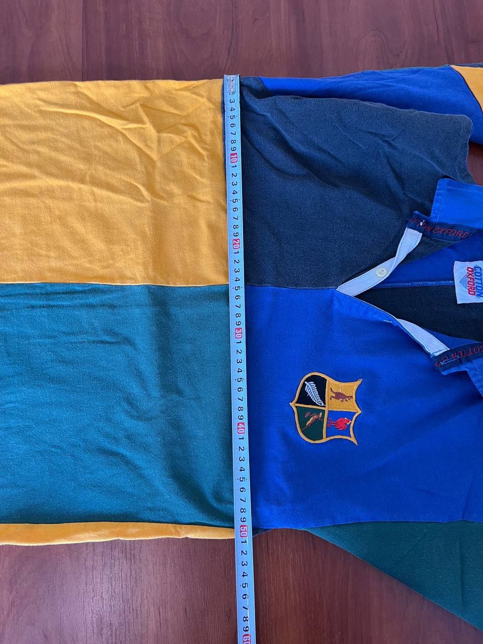 Vintage 1980 REST OF THE WORLD COTTON TRADERS RUGBY SHIRT JERSEY M Size US M / EU 48-50 / 2 - 14 Thumbnail