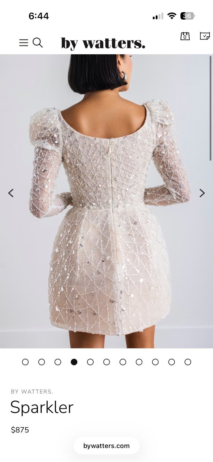 Other By Watters Sparkler Long Sleeve Sparkly Dress size 8 Size M / US 6-8 / IT 42-44 - 6 Thumbnail