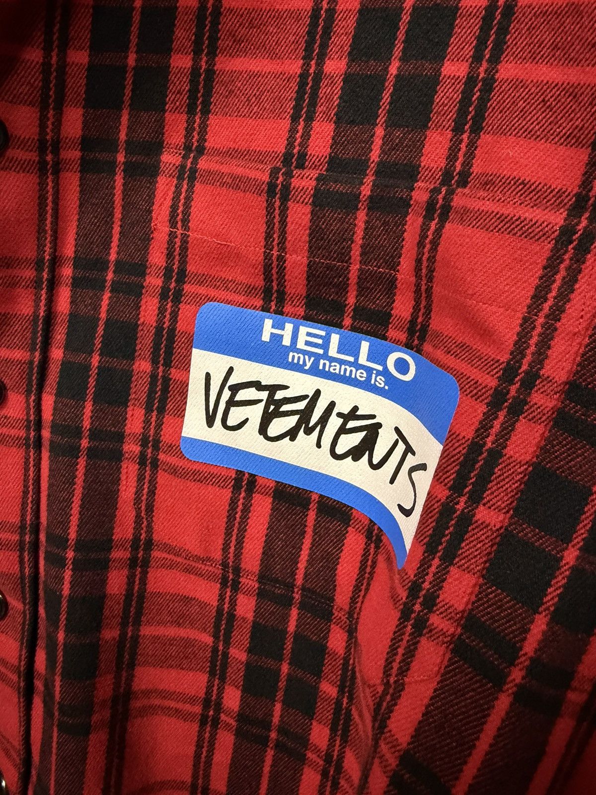 Vetements Vetements Flannel Name Tag Size US M / EU 48-50 / 2 - 2 Thumbnail