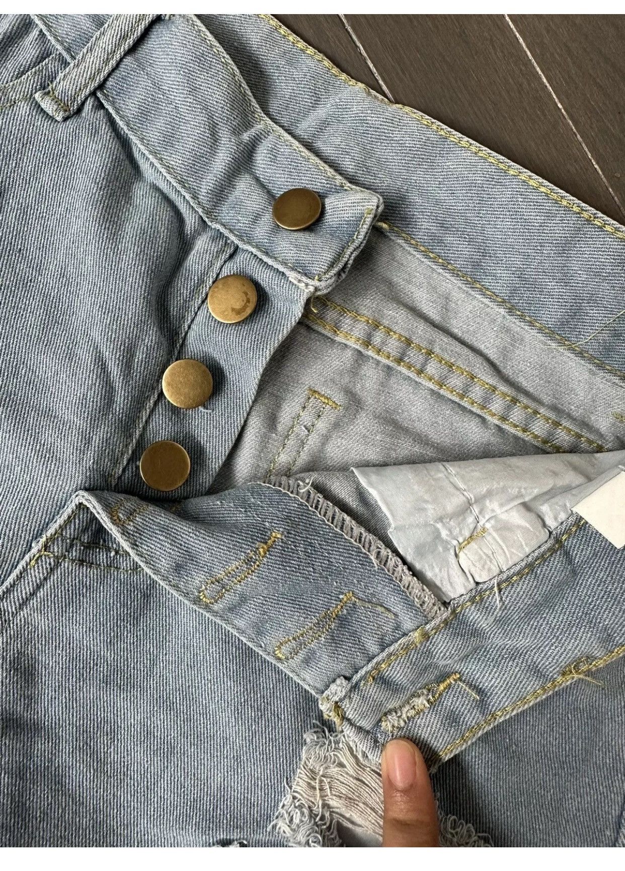 Other NC Women’s Summer Perforated Shorts Button Denim Shorts Size 30" / US 8 / IT 44 - 6 Thumbnail
