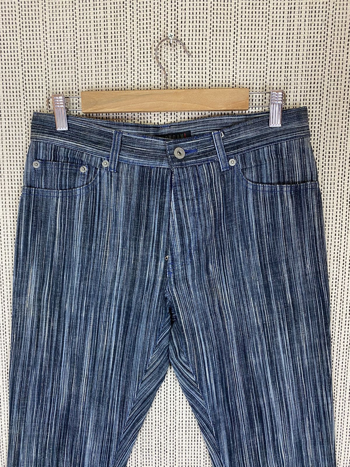 If Six Was Nine × Japanese Brand × Morgan Homme ‼️MORGAN HOMME STRIPED FLARED PANTS NICE DESIGN SIZE 30‼️ Size US 30 / EU 46 - 3 Thumbnail