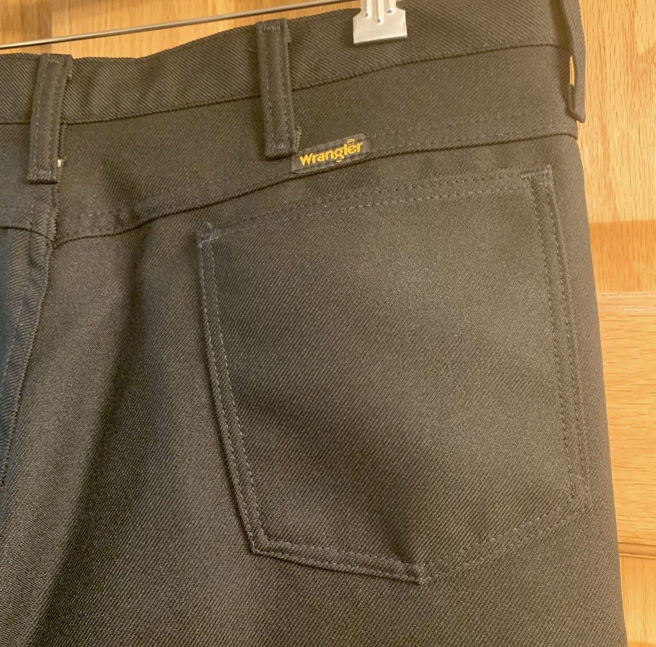 Wrangler Vtg Wrangler Pant Mens 37X26 Black Bootcut Polyester Western Size US 37 - 3 Thumbnail