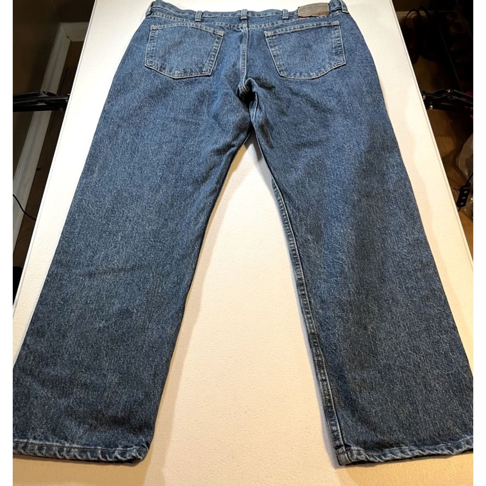 Wrangler Wrangler Jeans Men’s 38x29 Premium Quality Light Denim Jeans Blue 5-Pocket Regular Mid Rise Cotton Blend Denim USA Logo Size US 38 / EU 54 - 5 Thumbnail