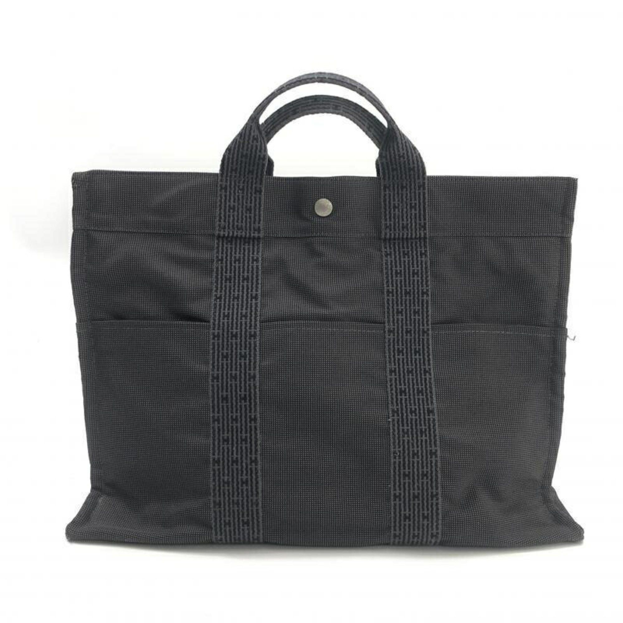 image of Hermes Air Line Mm Canvas Tote Bag Grey Hermes in Blue, Women's