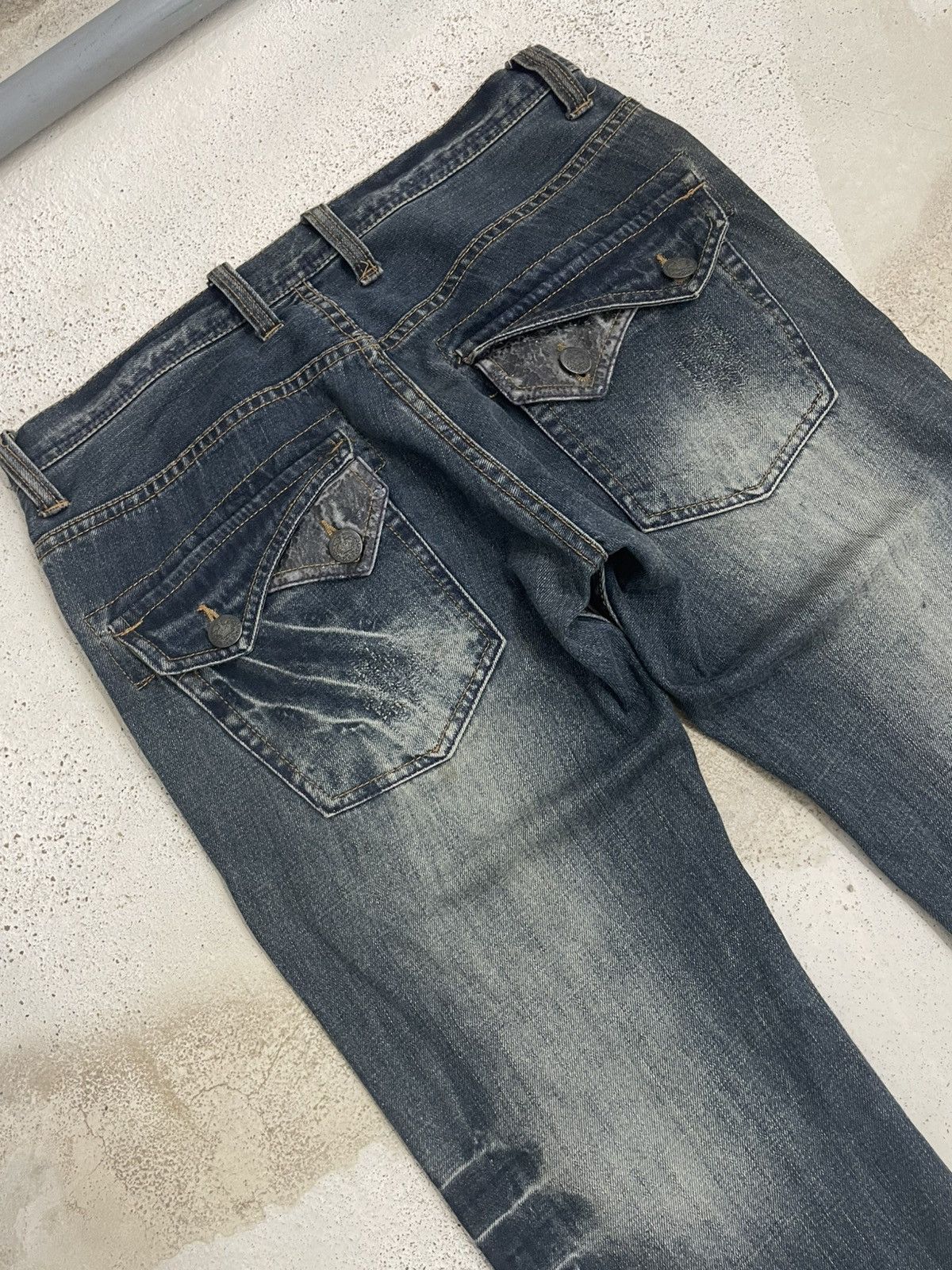 Le Grande Bleu (L.G.B.) Al Delio LGB Sick Mud Flare Archive Pant Whisker Distressed Size US 32 / EU 48 - 13 Thumbnail