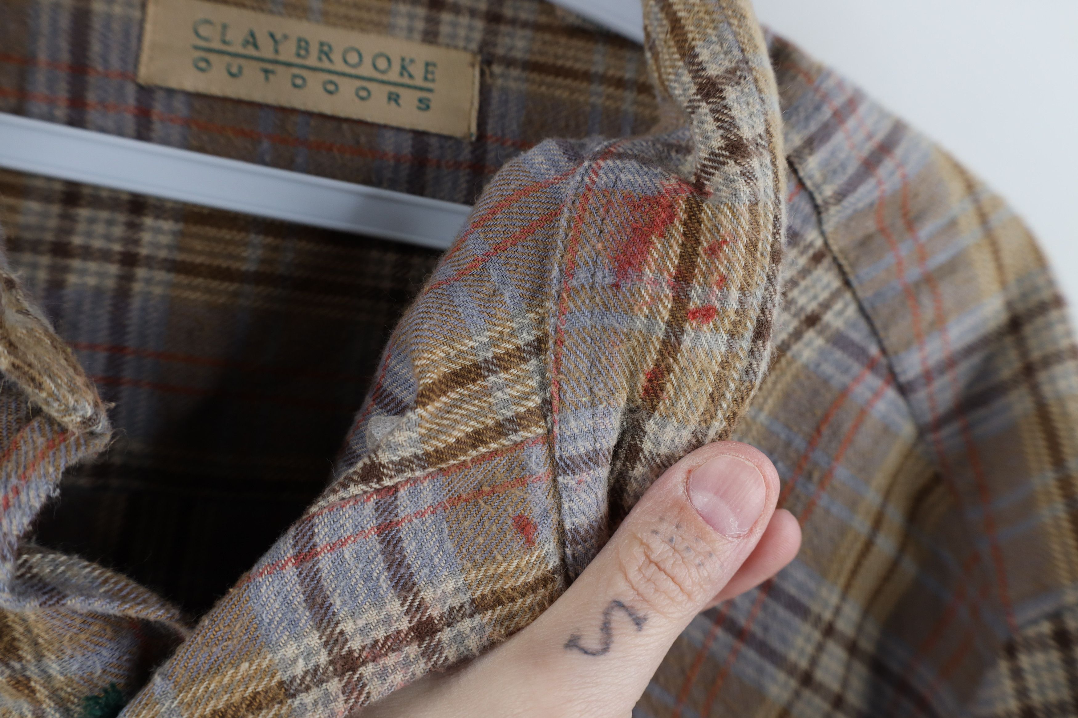 Vintage Vintage 90s Streetwear Earth Tone Flannel Button Down Shirt Size US L / EU 52-54 / 3 - 8 Thumbnail