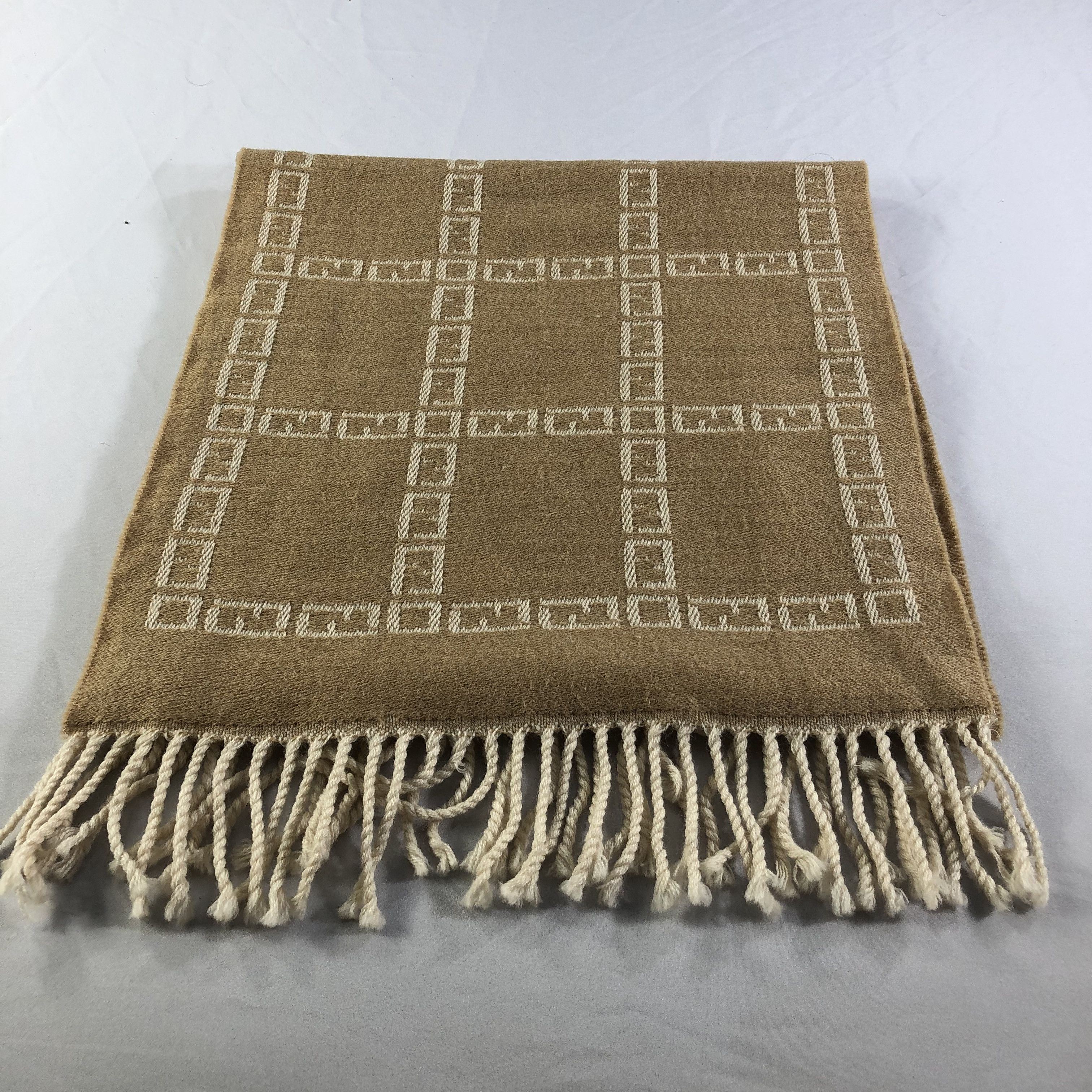 Fendi Fendi FF Monogram Wool Scarf Muffler V1657 Size ONE SIZE - 3 Thumbnail