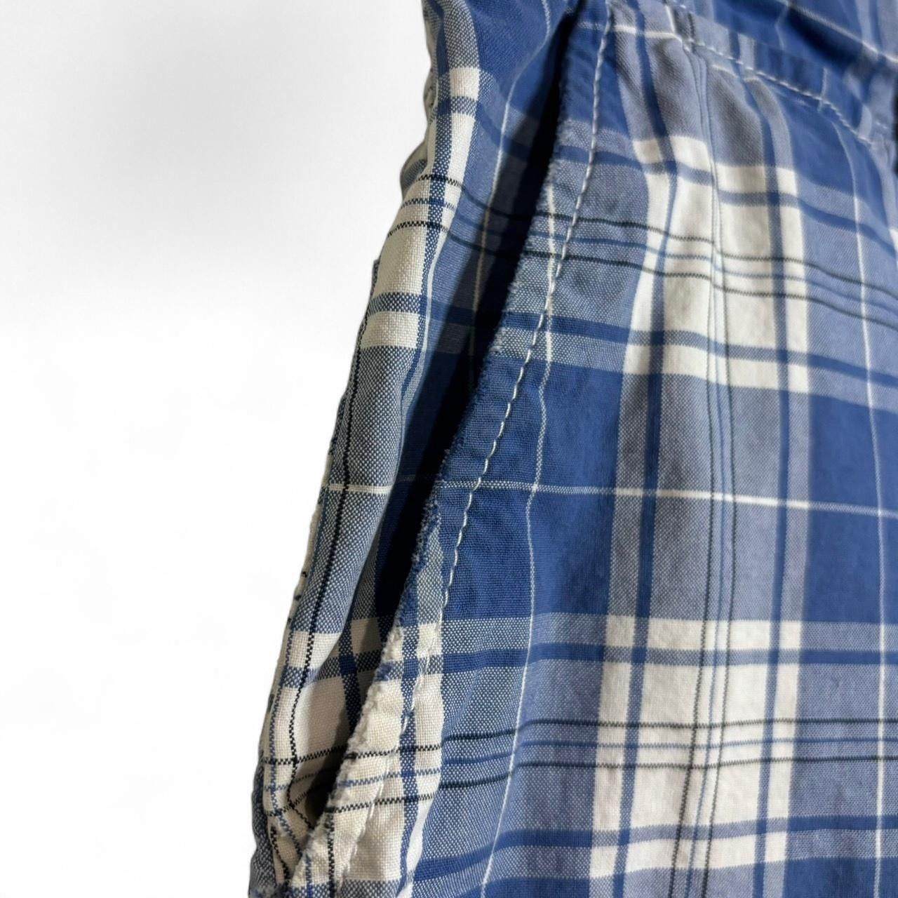 Tommy Hilfiger × Vintage Vintage Style Tommy Hilfiger Plaid Blue Shorts Size US 35 - 4 Thumbnail