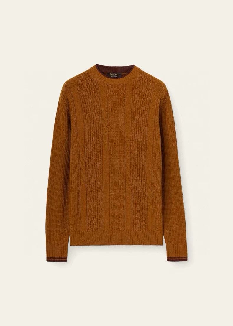 Loro Piana LORO PIANA Coarse heddle knitted camel sweater Size US L / EU 52-54 / 3 - 4 Thumbnail