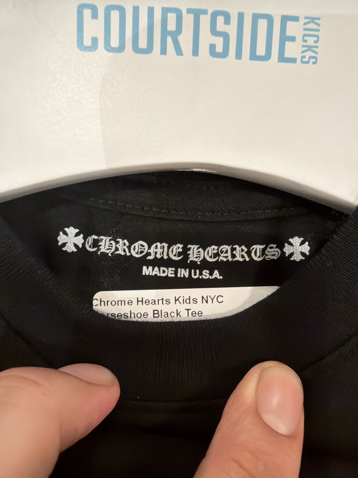 Chrome Hearts Chrome Hearts KIDS NYC Horseshoe Black Tee Size ONE SIZE - 3 Thumbnail