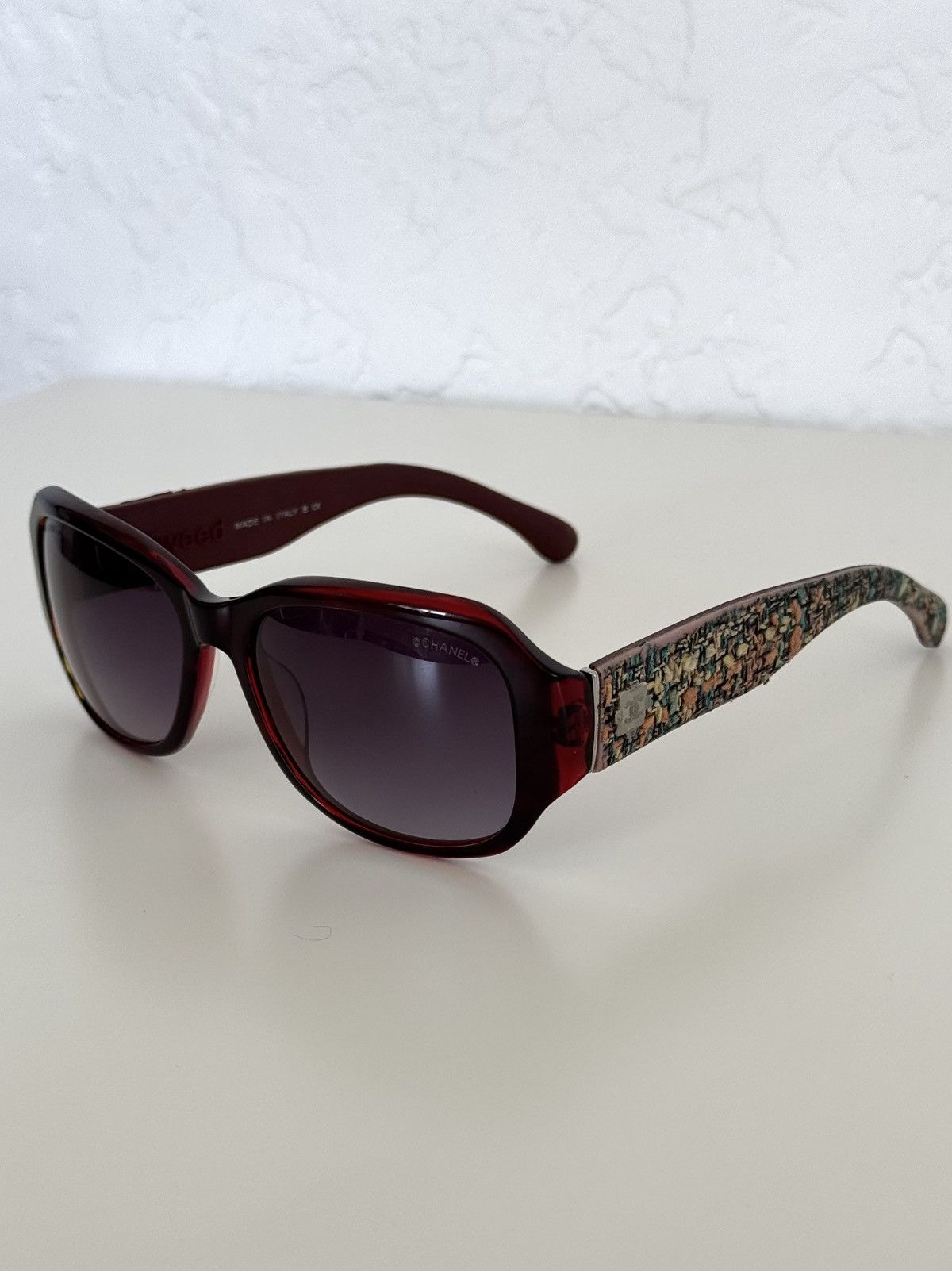 Chanel ★ Y2K CHANEL 5240 CC LOGO TWEED SUNGLASSES Size ONE SIZE - 2 Thumbnail