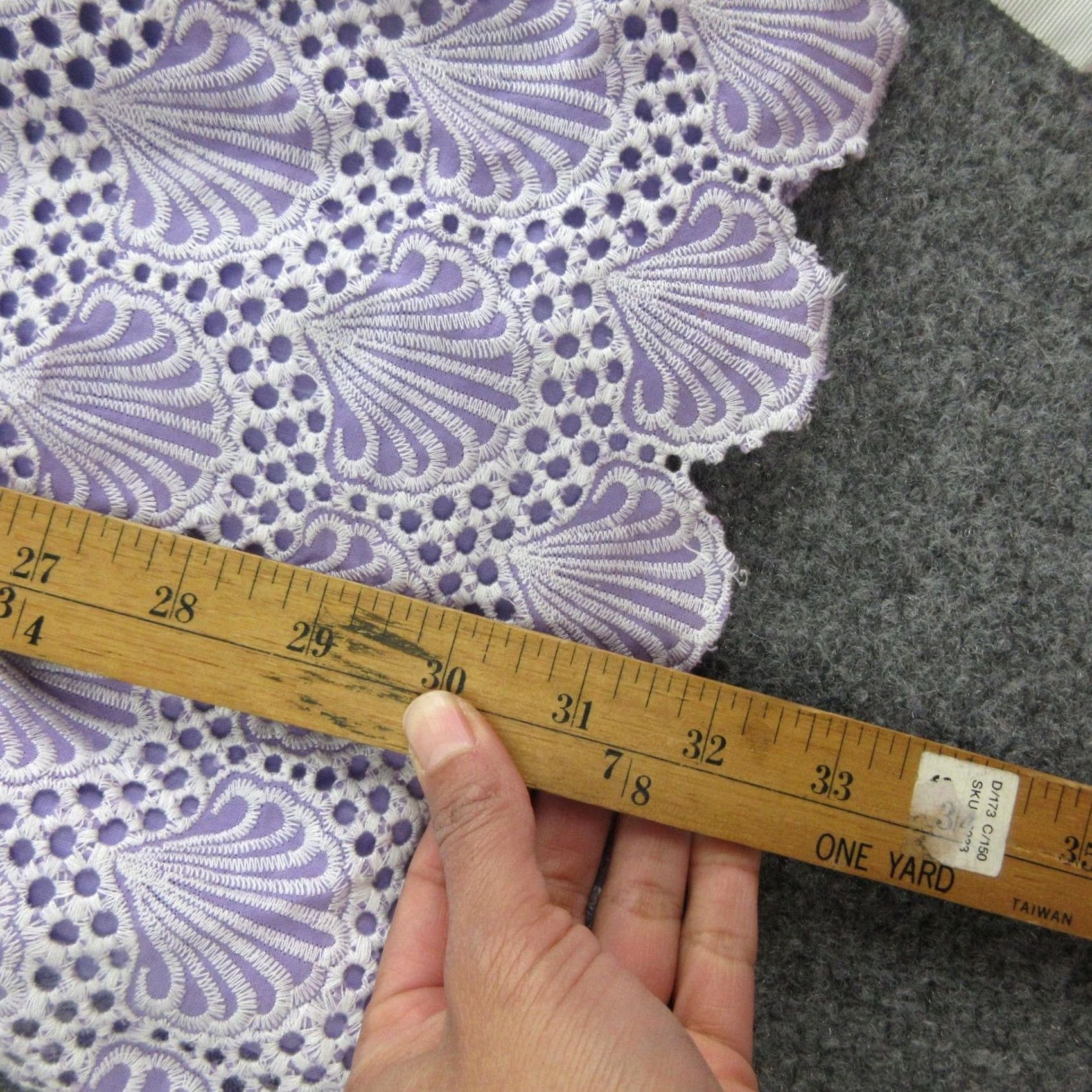 Saylor Saylor Dress Womens Small Purple Lace Square Neck Long Sleeve Boho Shift Short Size S / US 4 / IT 40 - 3 Thumbnail
