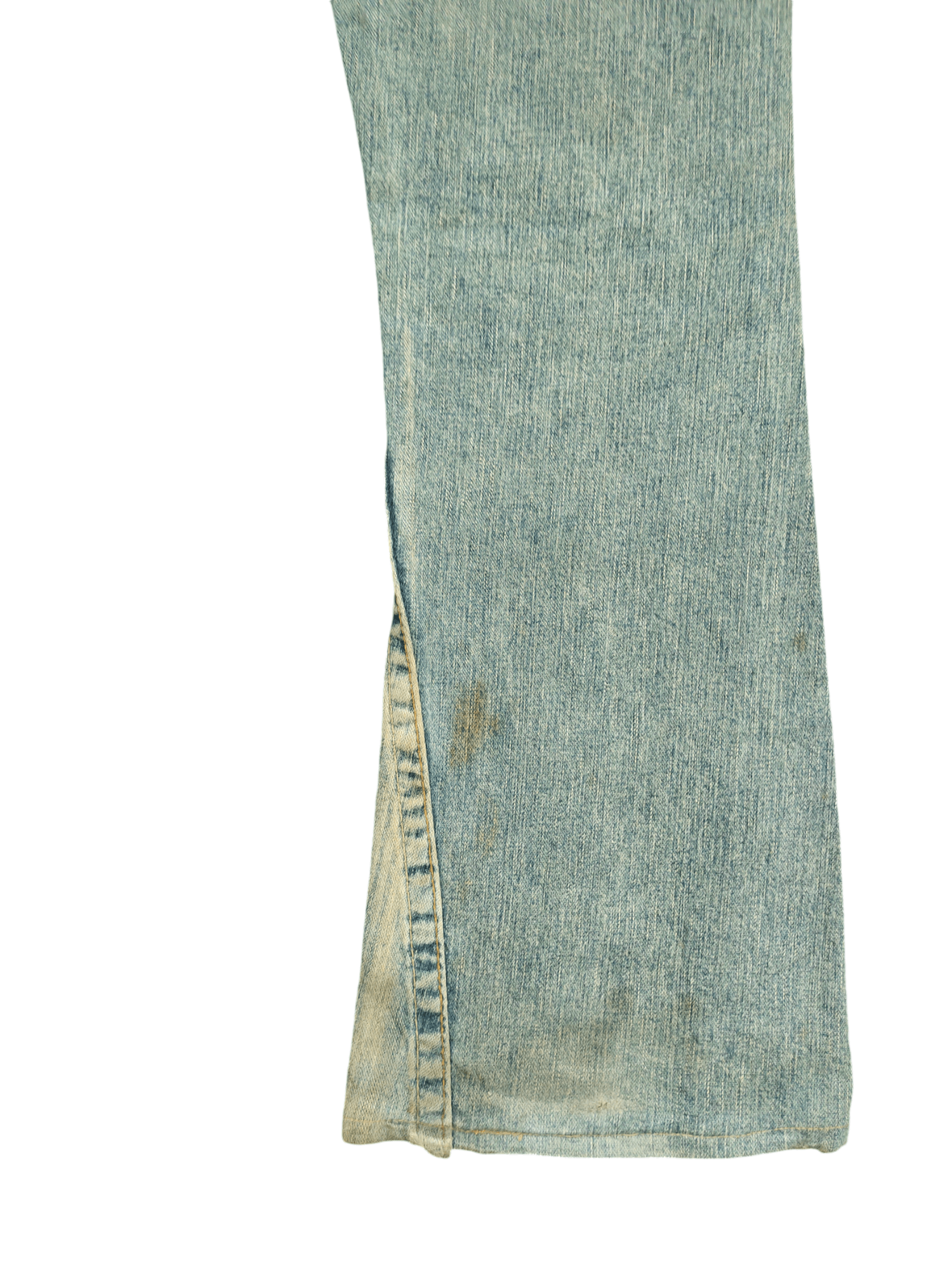 True Religion Flare Jean True Religion Leather Trim Distress Faded Bootcut Size US 31 - 18 Thumbnail