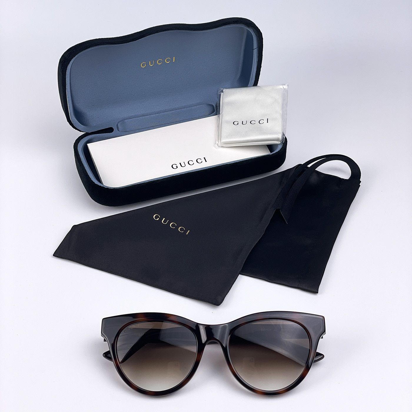 Gucci NEW Gucci GG0763S 002 Cat Eye Gradient Women Sunglasses Size ONE SIZE - 8 Thumbnail