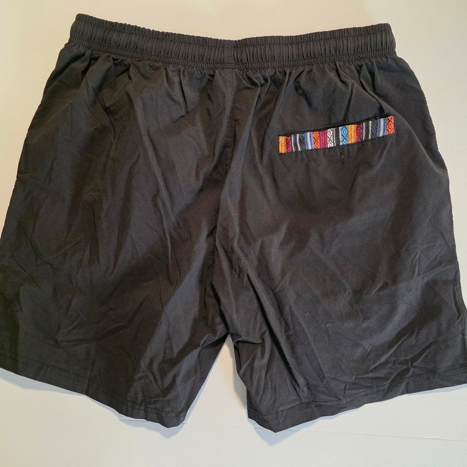 Other Mens Black Swim Trunks Large Athletic Beach Shorts Stretch Size US 33 - 6 Thumbnail
