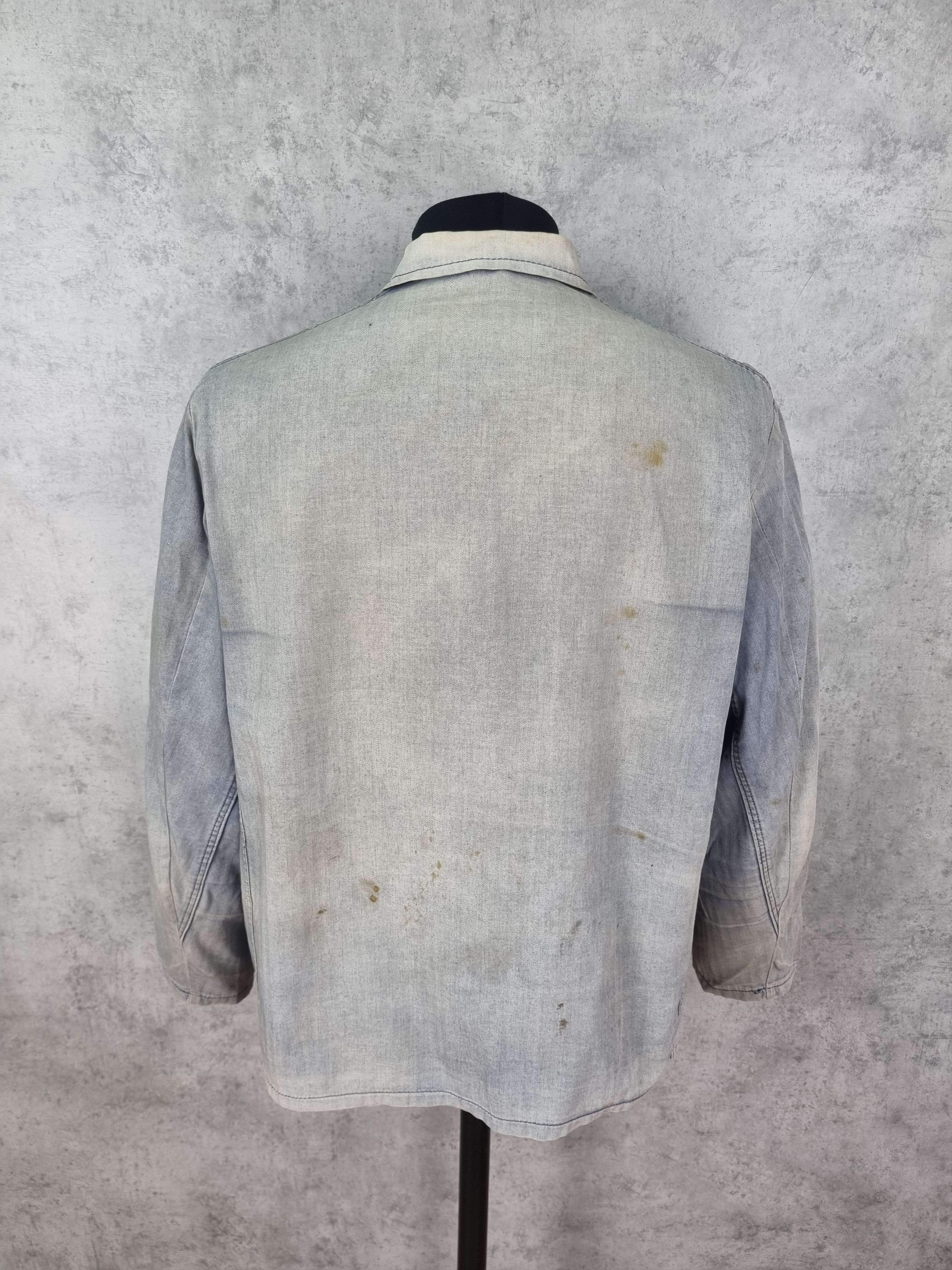 Vintage Unique Destroyed Faded Dirty Painted Worker Vintage Jacket Size US XXL / EU 58 / 5 - 14 Thumbnail