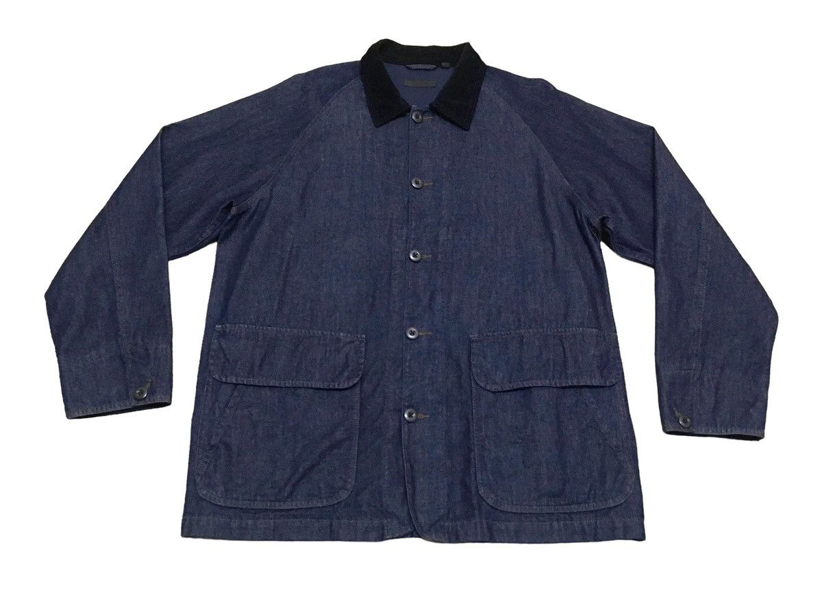 Japanese Brand × Uniqlo Rare Design Japanese Brand Uniqlo Chore Denim Jacket 2000s Size US XL / EU 56 / 4 - 1 Thumbnail