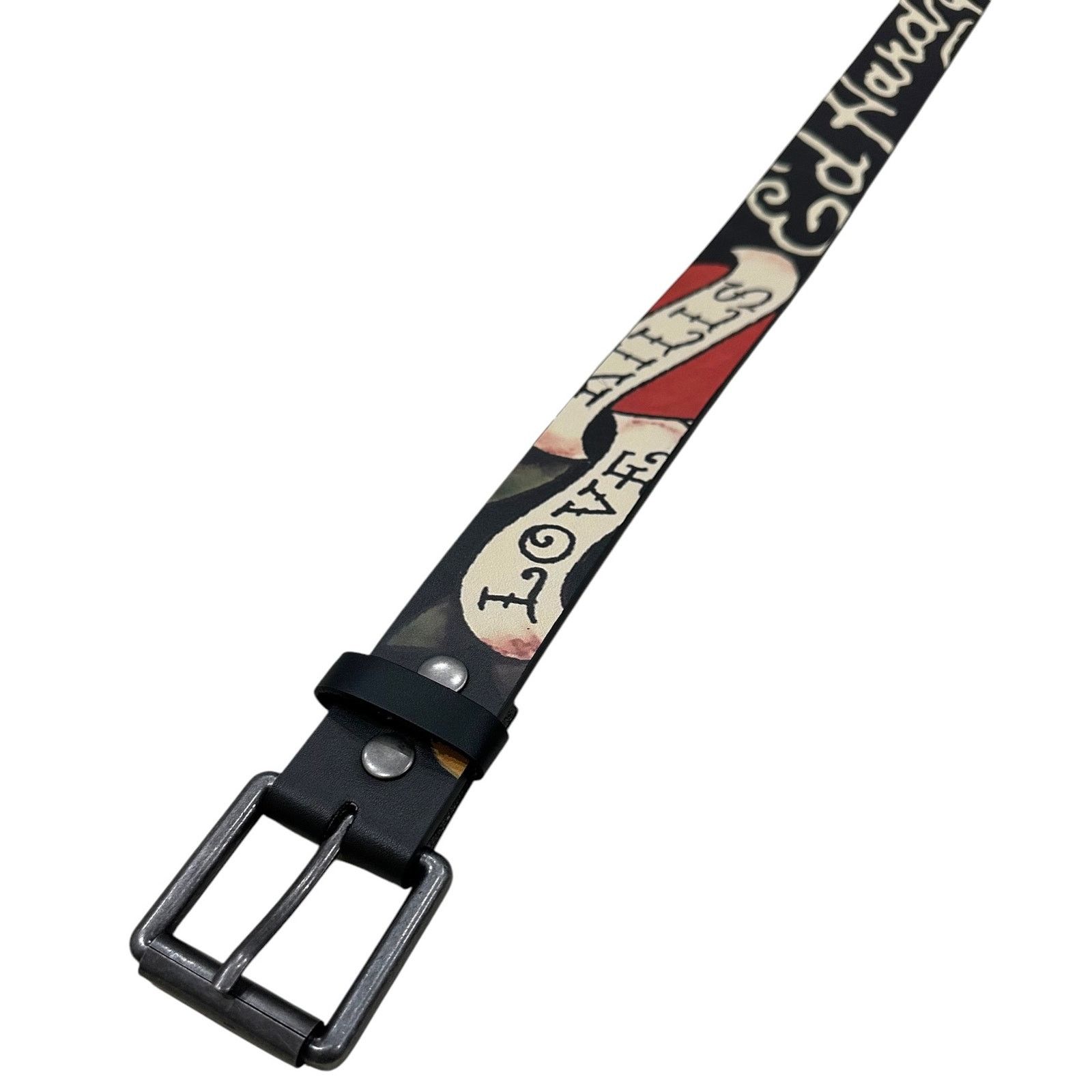 Ed Hardy Ed Hardy Men's Love Kills Slowly Black Belt With Rivet Studs Size 36 - 3 Thumbnail