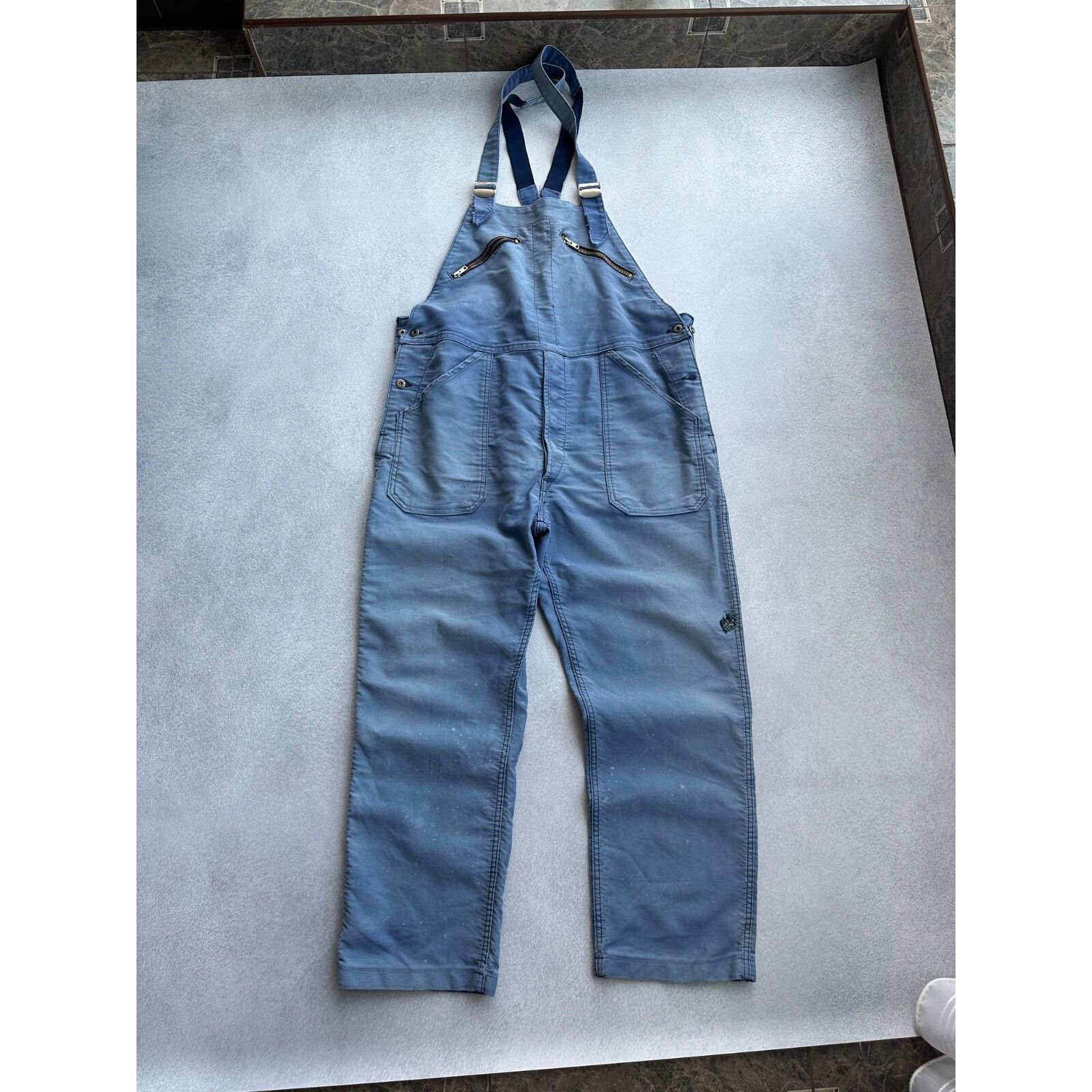 Vintage VTG Adolph Lafont French Workwear Overall Suit 60-70s Size 54L - 1 Thumbnail