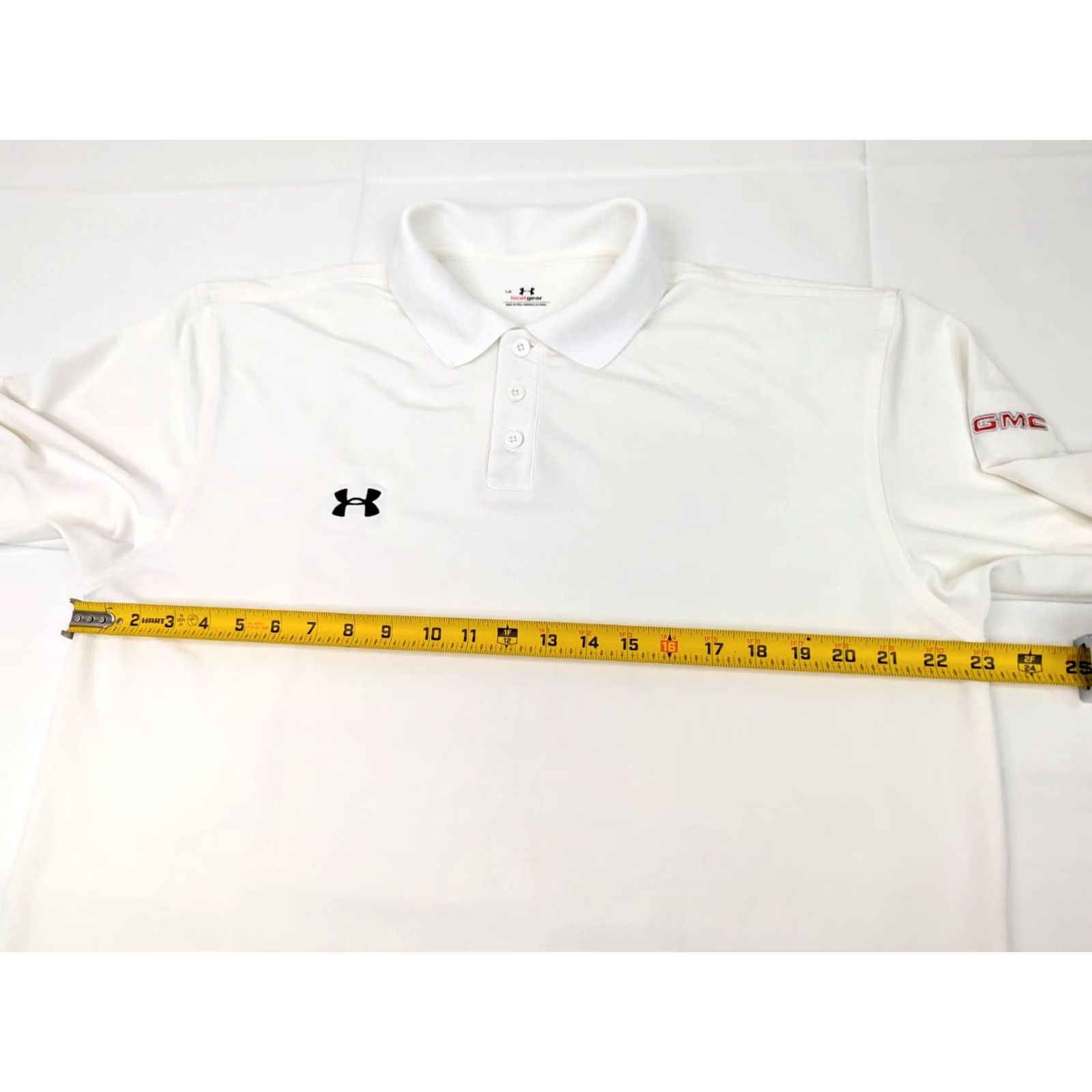 Under Armour Under Armour HeatGear Long Sleeve Shirt Mens L White wicking GMC patch Embroider Patch Buick GMC logo Size US L / EU 52-54 / 3 - 4 Thumbnail