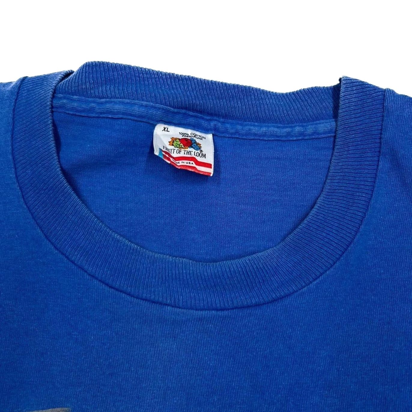 Fruit Of The Loom VINTAGE SMU Mustangs T-Shirt XL Blue Cotton Graphic Print Short Sleeve Men Size XL Large Size US L / EU 52-54 / 3 - 5 Thumbnail