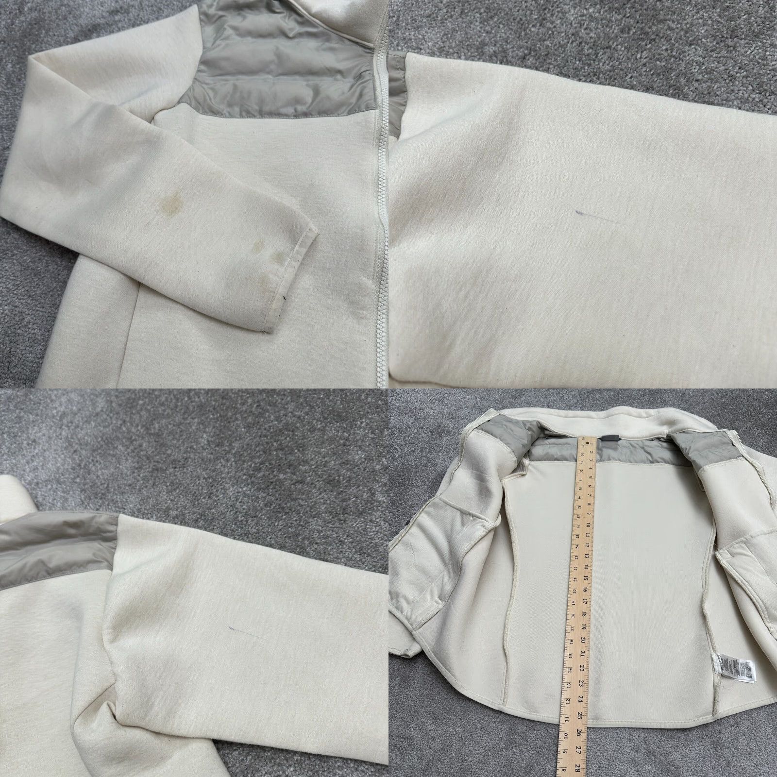 Vintage Columbia Jacket Womens XL Ivory Gray Full Zip Outdoor - Northern Comfort Hybrid Size XL / US 12-14 / IT 48-50 - 8 Thumbnail
