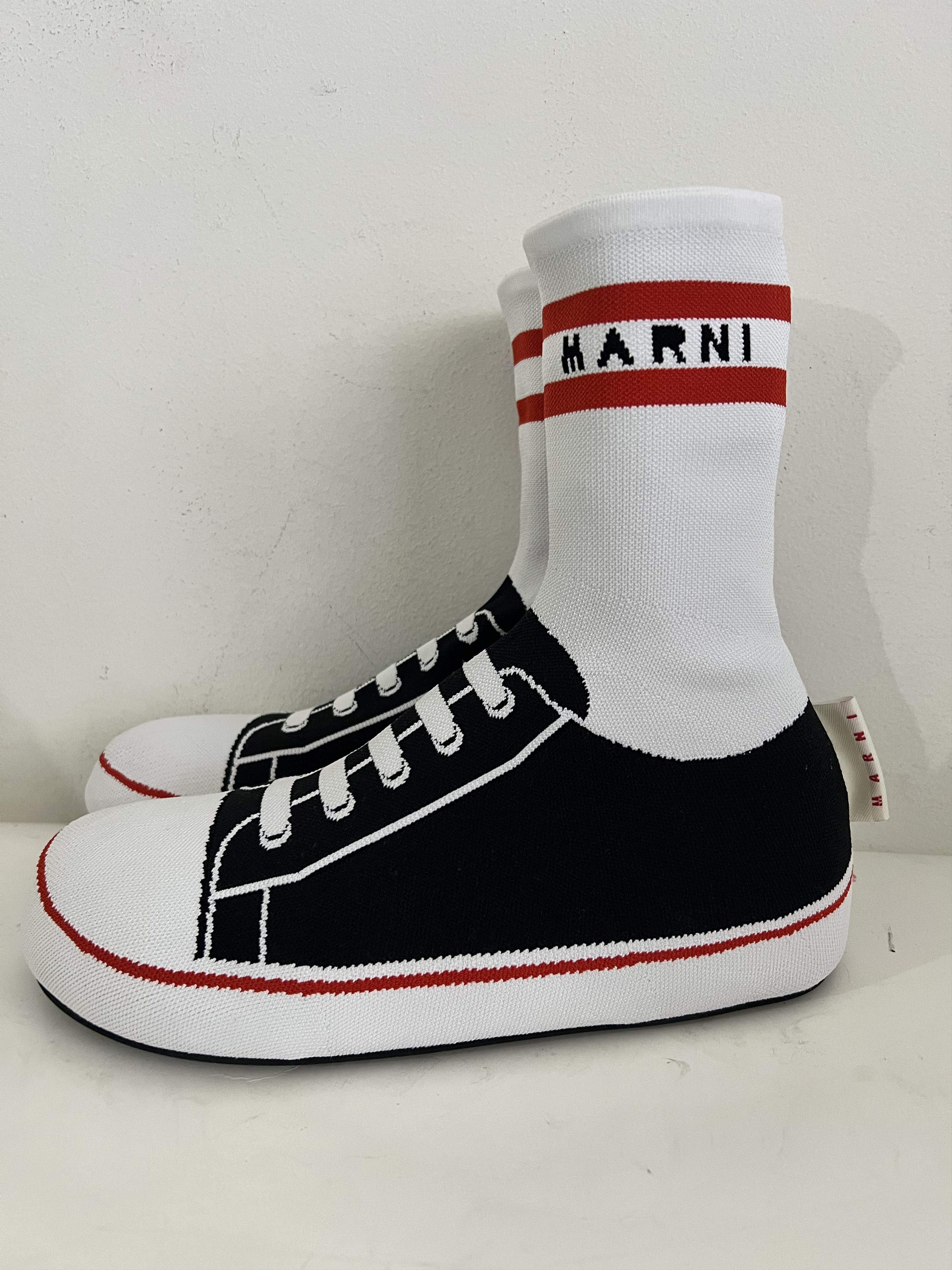 Marni Trompe L’oeil Jacquard High-Top Sneaker Size US 9 / EU 42 - 5 Thumbnail