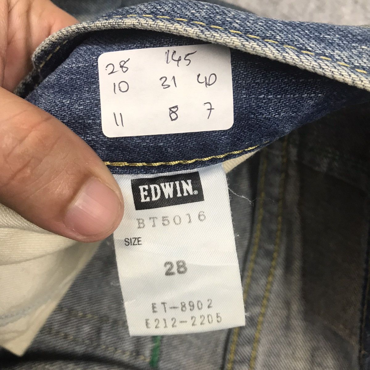 Japanese Brand RIPPED DISTRESSED EDWIN BLUE TRIP DENIM PANTS 145 Size US 28 / EU 44 - 18 Thumbnail