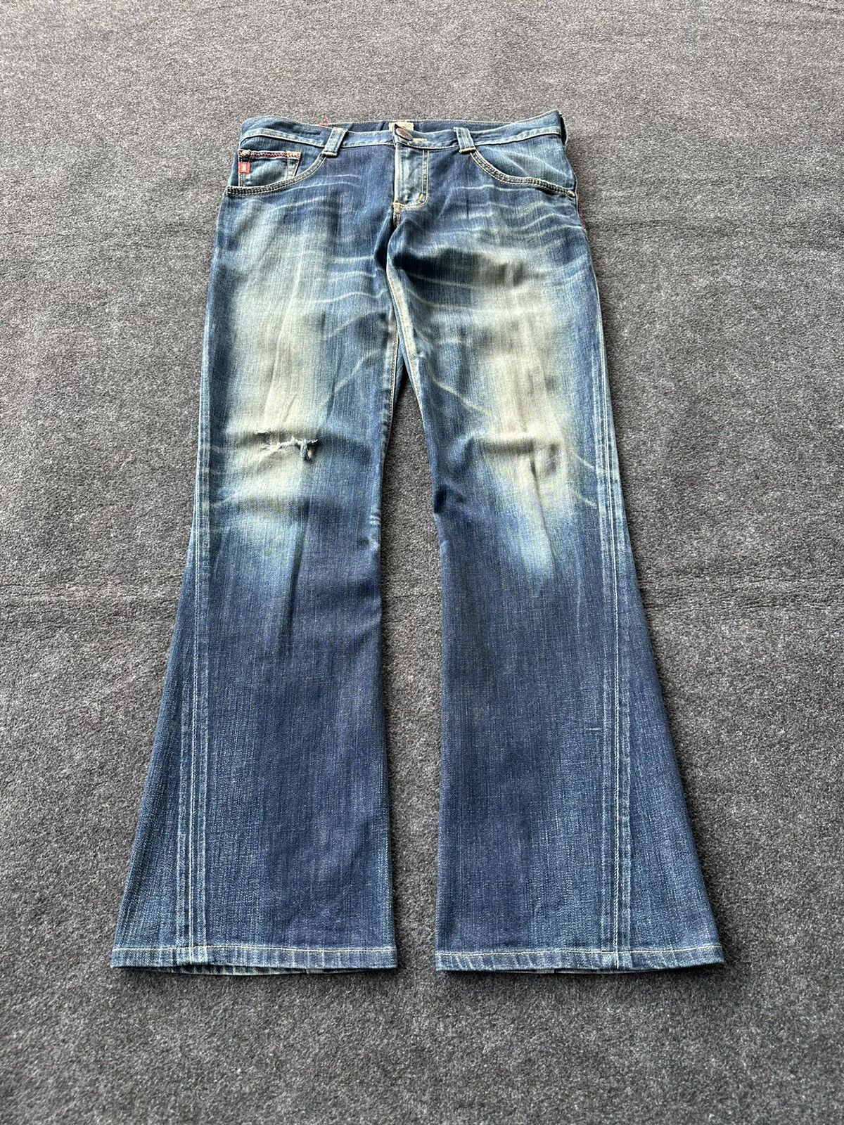 Edwin Edwin Blue Trip Flare Wide Leg Japan Denim 32x32 D219 Size US 32 / EU 48 - 1 Thumbnail