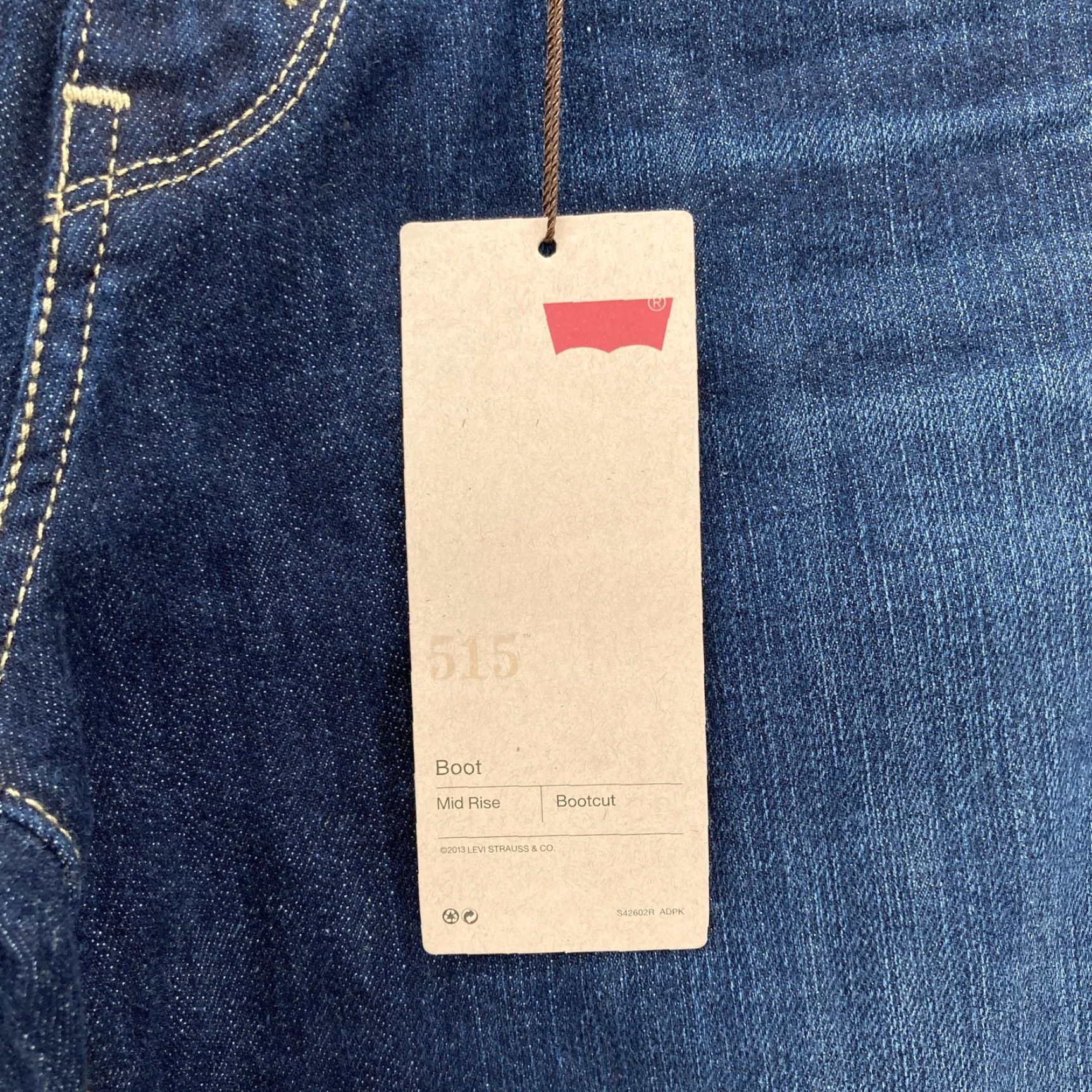 Levi's VINTAGE? No. Levi's 515 Jeans Womens 6 Bootcut Dark Blue Mid Rise Stretch Western Cowgirl Size 28" / US 6 / IT 42 - 4 Thumbnail