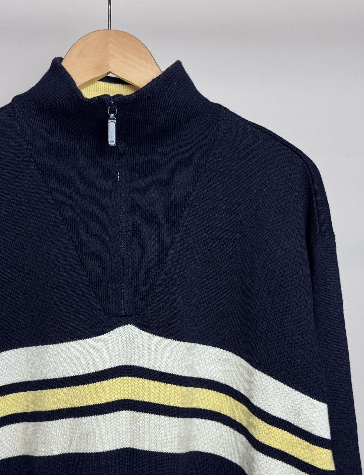 Tommy Hilfiger Tommy Hilfiger men's navy blue quarter-zip pullover sweater. Size US L / EU 52-54 / 3 - 4 Thumbnail