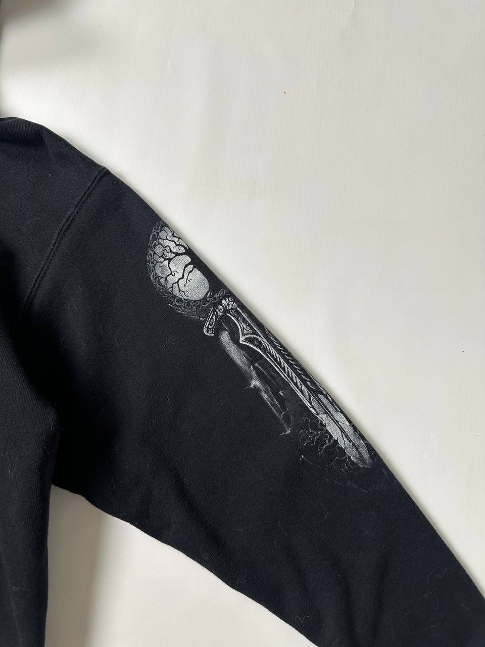 Band Tees × Japanese Brand × Vintage Vintage 90’s Tattoo Vibe Skull Gothic Opium Boxy Hoodie Size US M / EU 48-50 / 2 - 6 Thumbnail