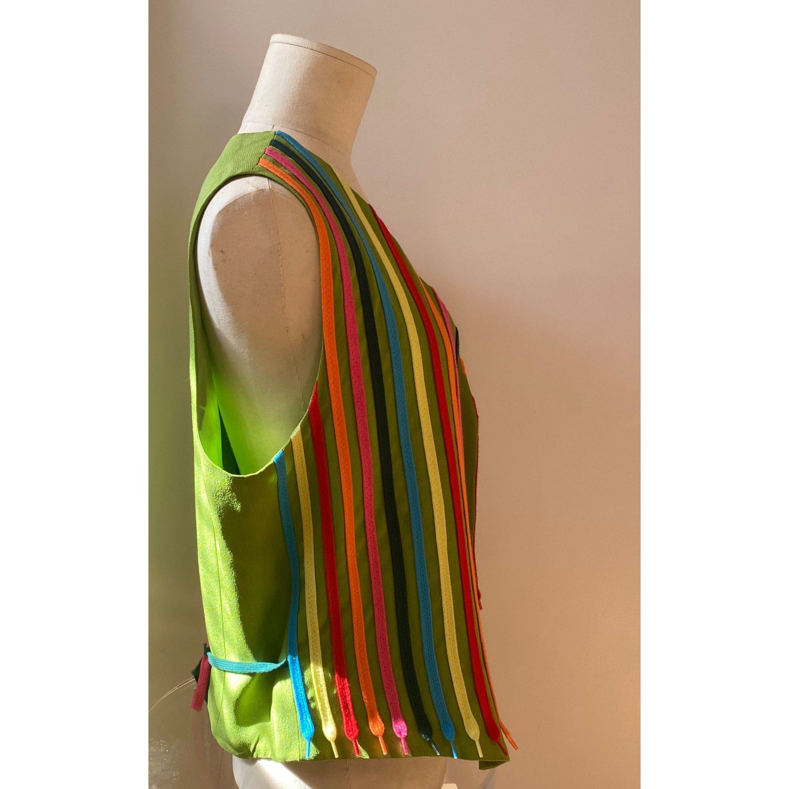 Moschino SUPER RARE 1990's Moschino Cheap & Chic Shoelace Vest Size L / US 10 / IT 46 - 5 Thumbnail