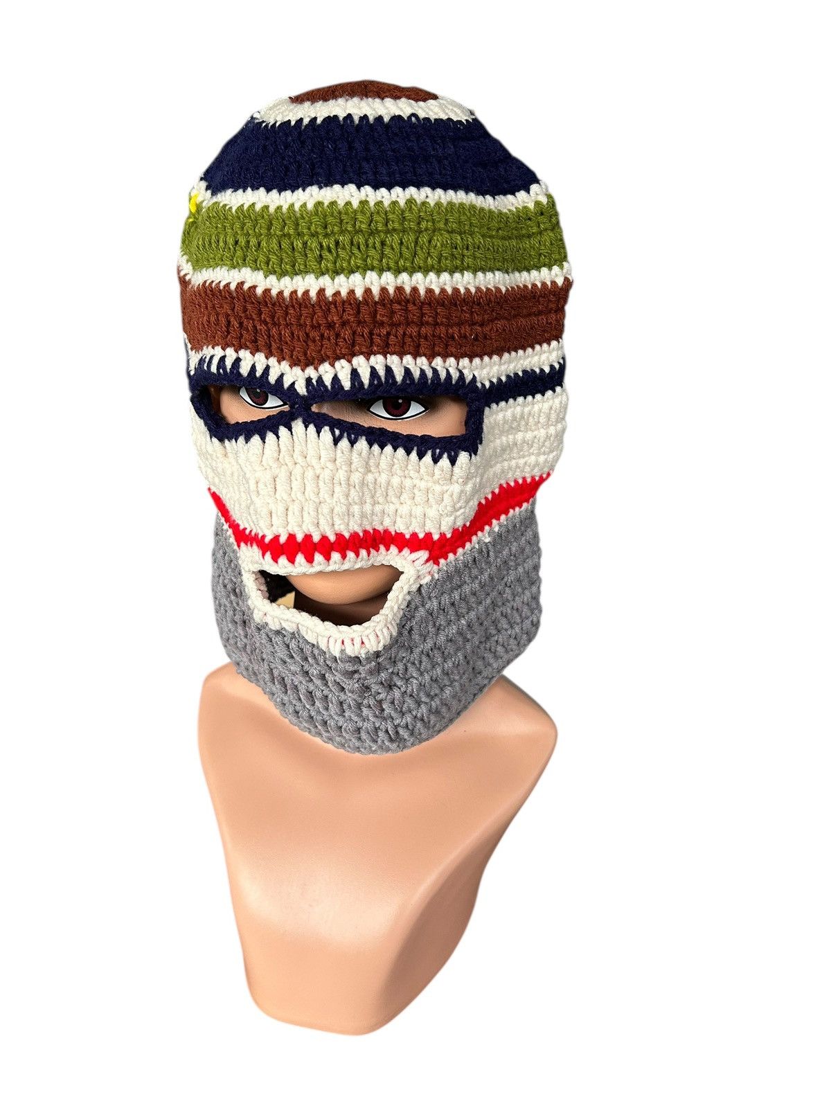 Japanese Brand × Kapital × Vintage Rare Crochet Knitted Handmade Balaclava Masked Size ONE SIZE - 5 Thumbnail