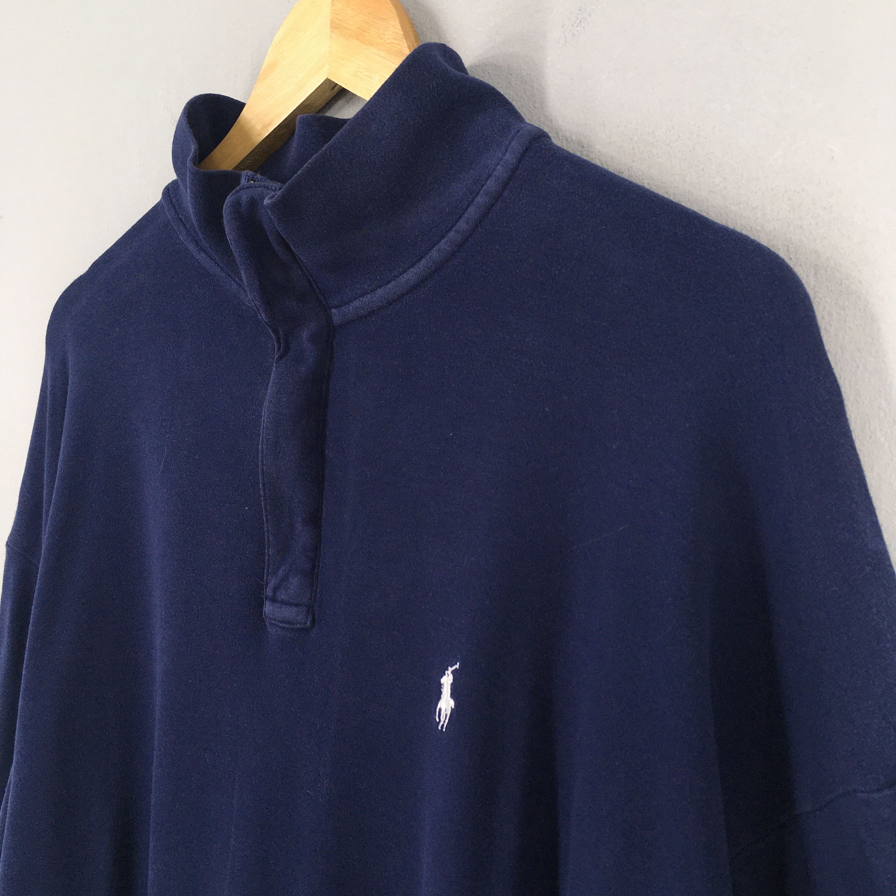 Polo Ralph Lauren × RRL Ralph Lauren × Ralph Lauren Vintage Polo Golf Ralph Lauren Blue Sweatshirt XLarge Size US XL / EU 56 / 4 - 3 Thumbnail