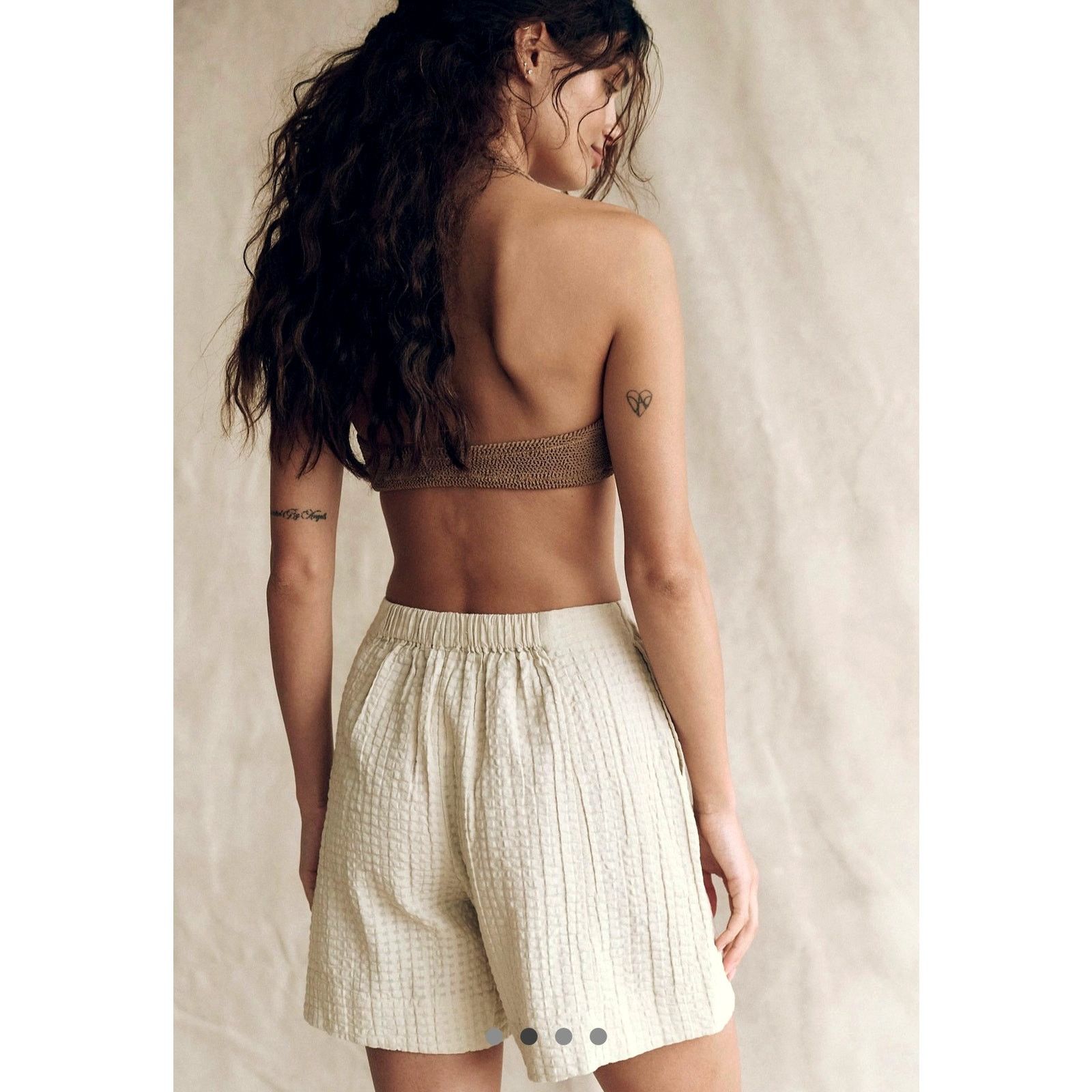 Free People Free People Pucker Check Wrap Around Shorts Chocolate S Size 26" / US 2 / IT 38 - 8 Thumbnail