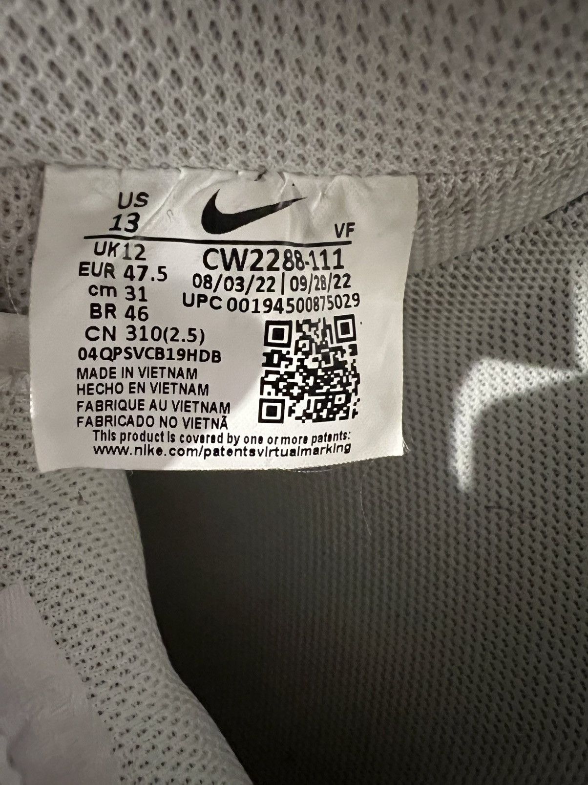Nike Airforce 1-White Size US 13 / EU 46 - 6 Thumbnail