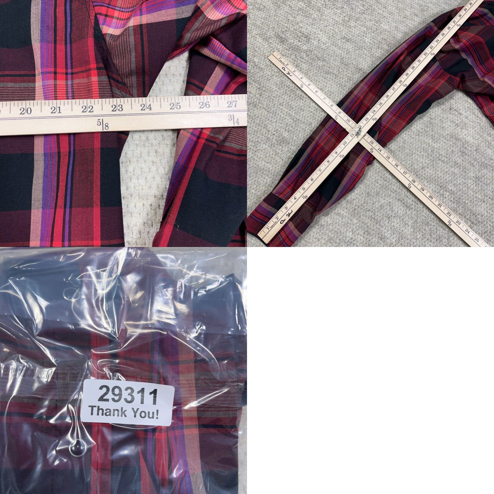 Wrangler VINTAGE Wrangler Shirt Men XL Pearl Snap Cowboy Western Plaid Red Cotton Long Sleeve 17 35 Size US XL / EU 56 / 4 - 8 Thumbnail